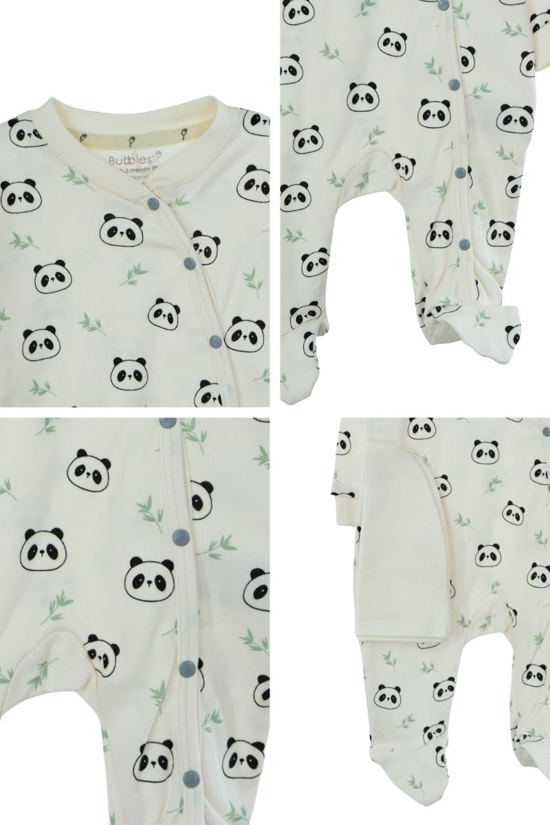 Oppland Erkek Bebek Tulum 0-3 ve 3-6 Aylık Bereli Organik %100 Pamuk Kumaş Uzun Kol Çıtçıtlı OPEBT26BUBMOD53