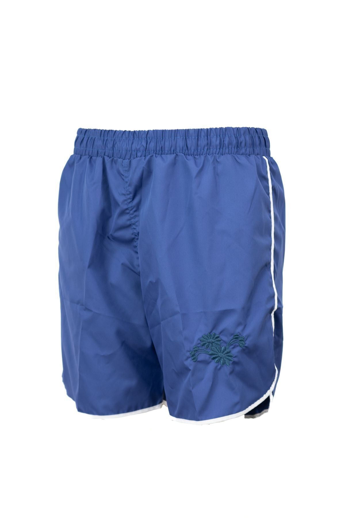 Kadın Deniz Şortu Beli Lastikli ve Bağcıklı Cepli Nakışlı Su Tutmayan Rahat Hafif Kumaş