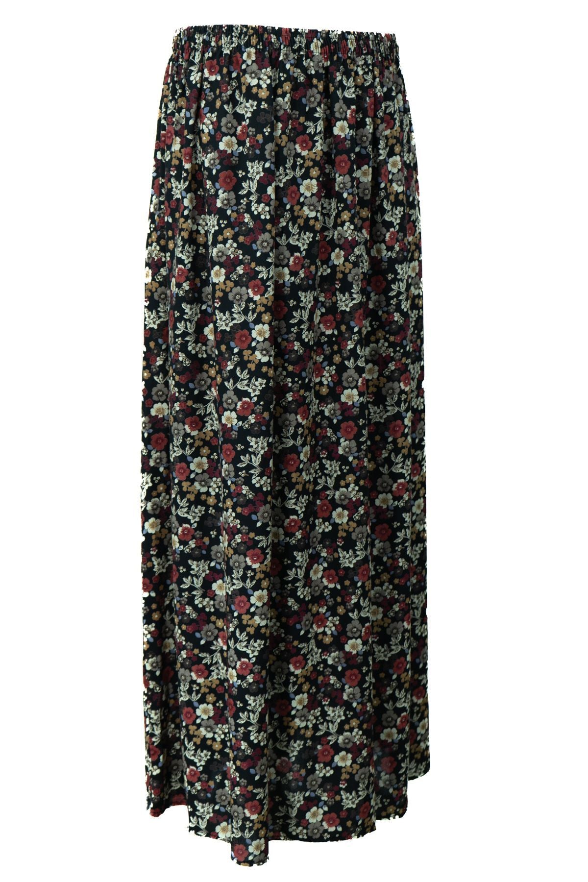 Kadın Anne Etek Dokuma Viskon Kumaş Papatyam Çiçeği Desenli Rahat Kesim Tam Kalıp