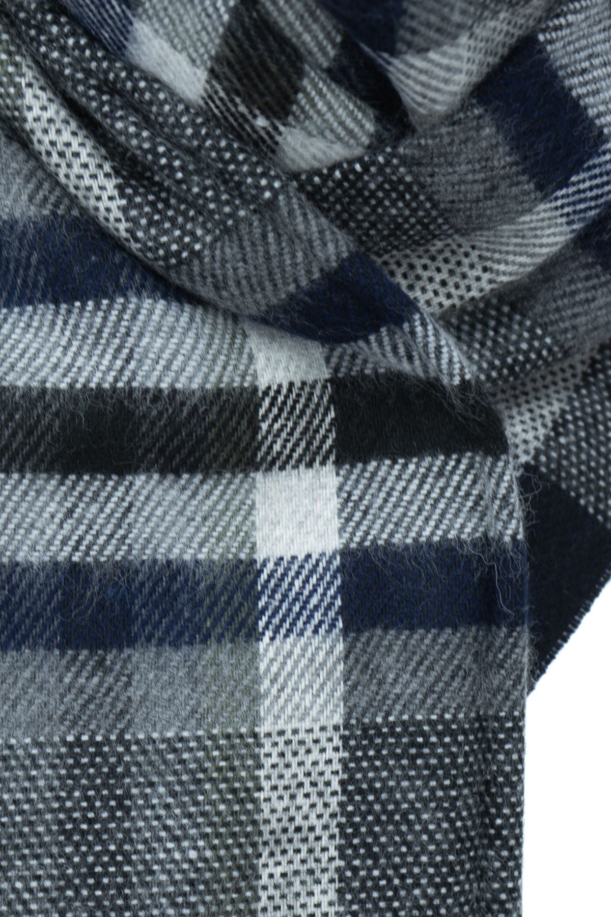 Erkek Kışlık Atkı Kalın Pamuklu Triko Örme Ekose Desenli Sıcak Tutar Rüzgar Geçirmez Rahat