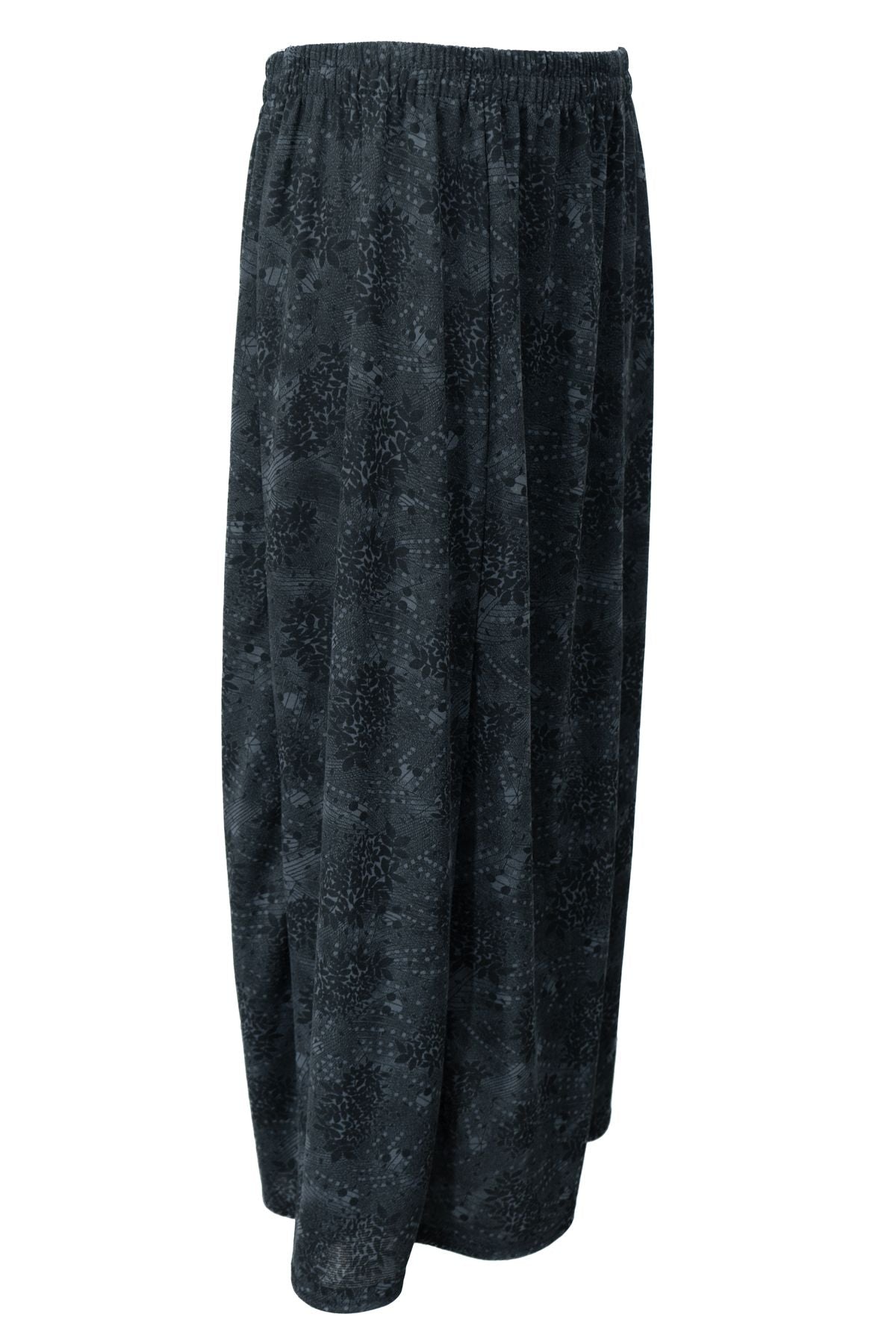 Kadın Kışlık Anne Etek Lizi Kumaş Parçalı Şık Sanat Desenli Beli Lastikli Rahat Kesim