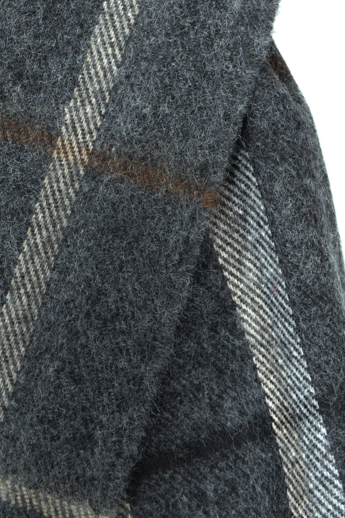 Erkek Kışlık Atkı Kalın Pamuklu Triko Örme Ekose Desenli Sıcak Tutar Rüzgar Geçirmez Rahat