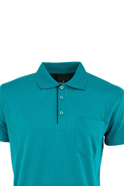 Erkek Polo Yaka Arma Cepli Kısa Kollu Düz Renk Normal Kesim Premium Pamuklu Kumaş T-shirt