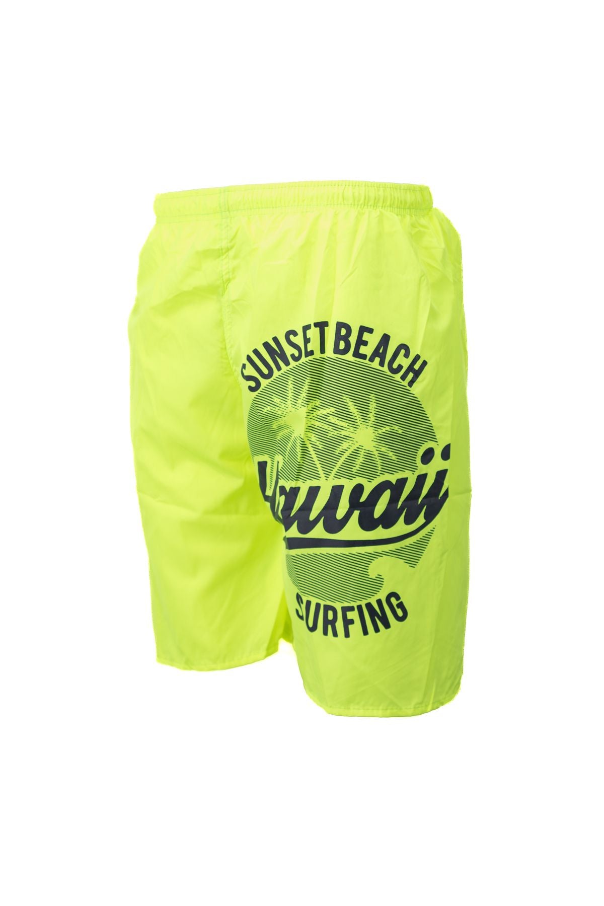 Erkek Deniz Havuz Şortu Sportif Baskılı Beli Lastikli ve Cepli SuTutmayan Hafif Kumaş