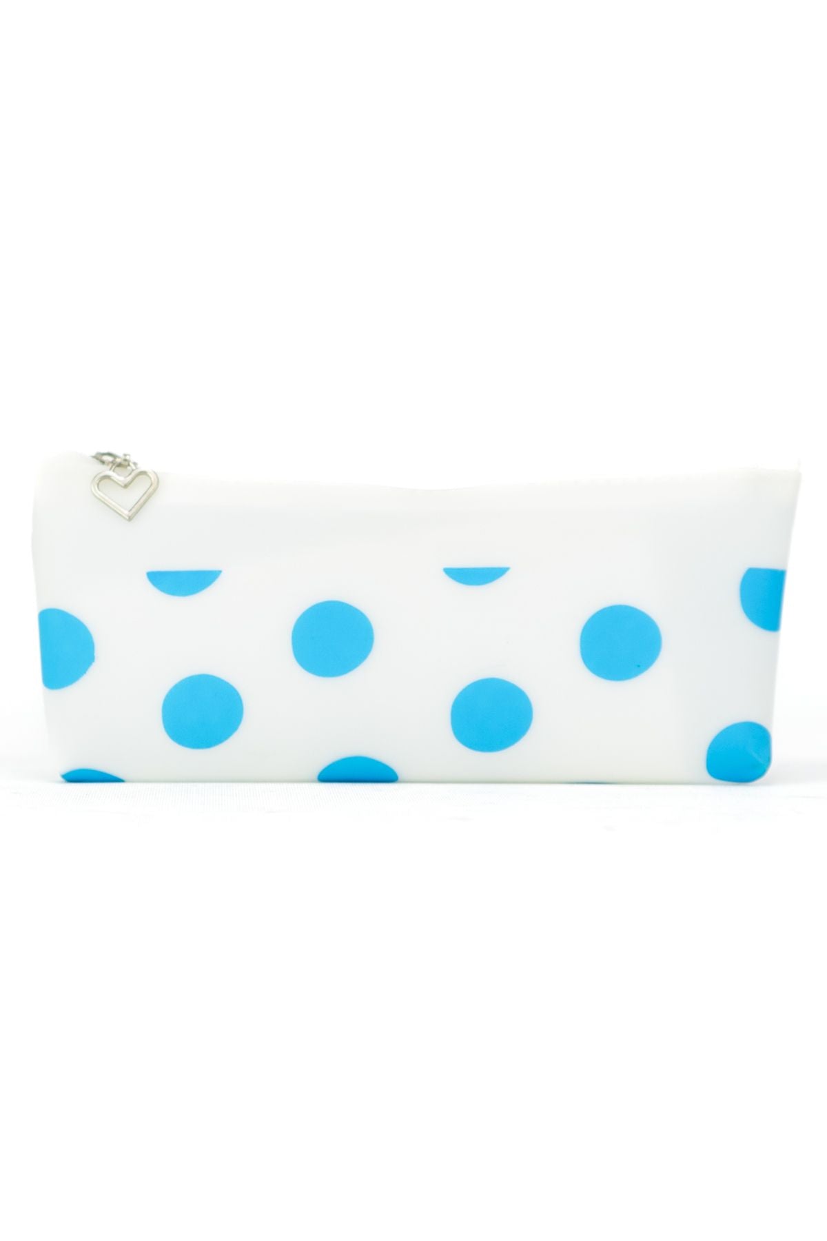 Kız Çocuk Slikon Kalemlik ve Makyaj Çantası Mavi Bölmeli Unicorn World Baskılı Dayanıklı