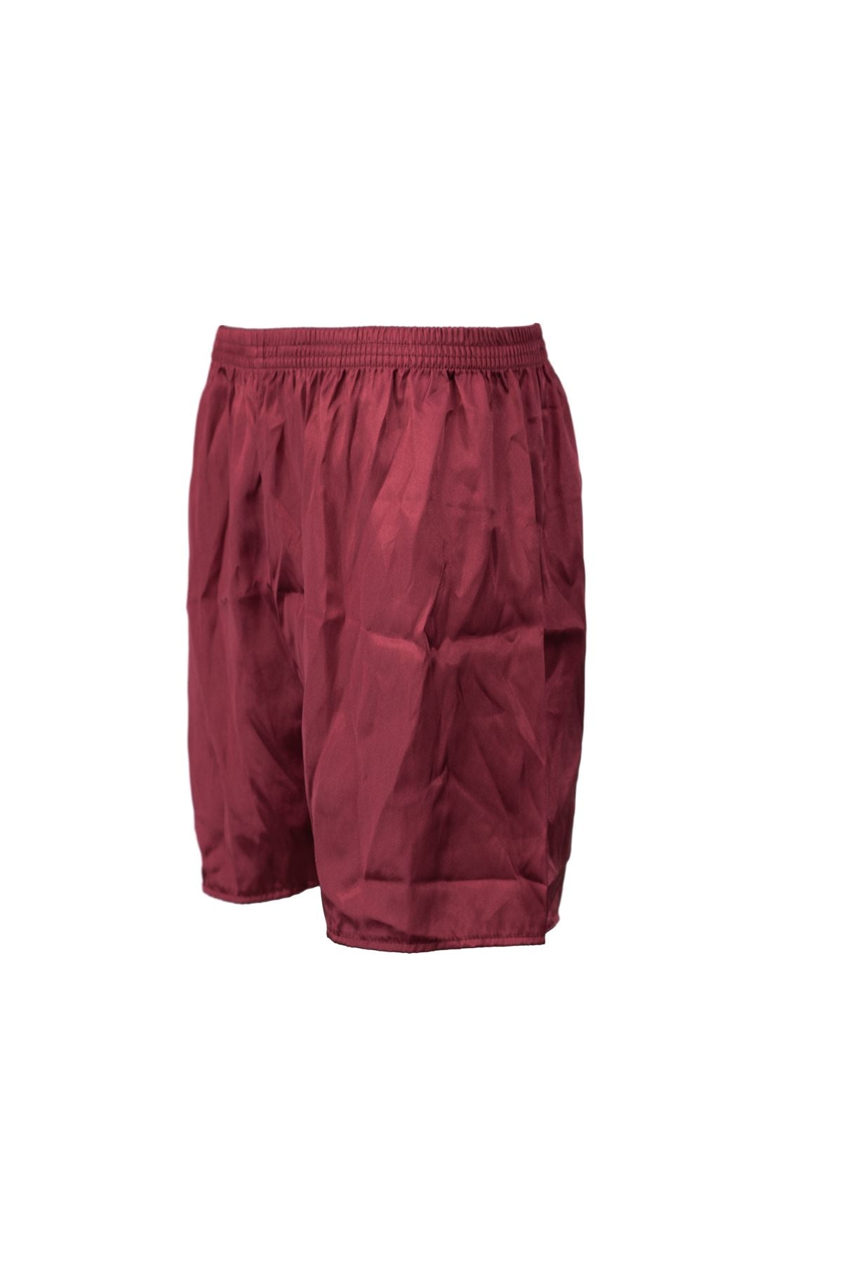 Erkek Saten Kumaş Şort Düz Renk Beli Lastikli Cepsiz Hafif Kumaş