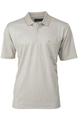 Erkek Pamuklu Merserize Kumaş T-Shirt Düğmeli Polo Yaka Cepli Kısa Kol Şık Desenli Tam Kalıp