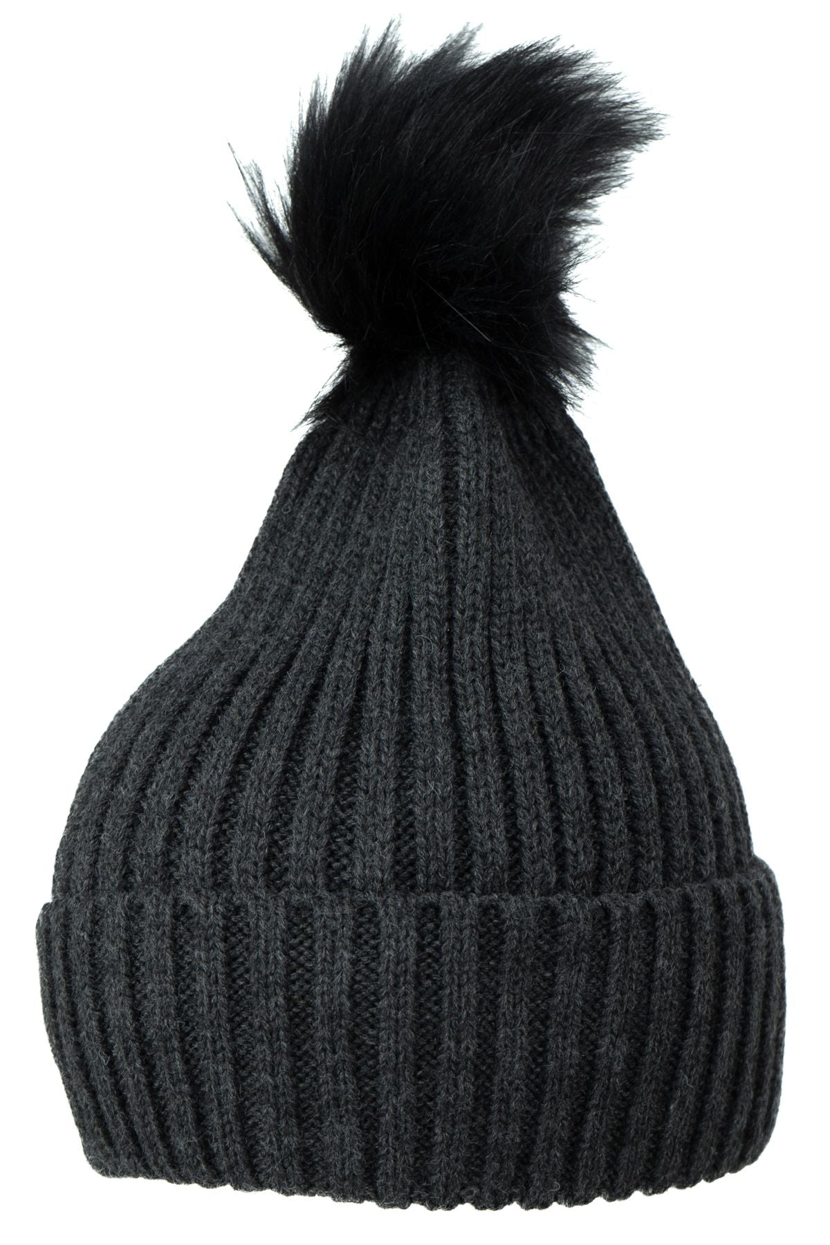 Kadın Kışlık Kalın Ponponlu Bere Pamuklu Katlamalı Sıcak Tutar Esnek Rüzgar Geçirmez Rahat