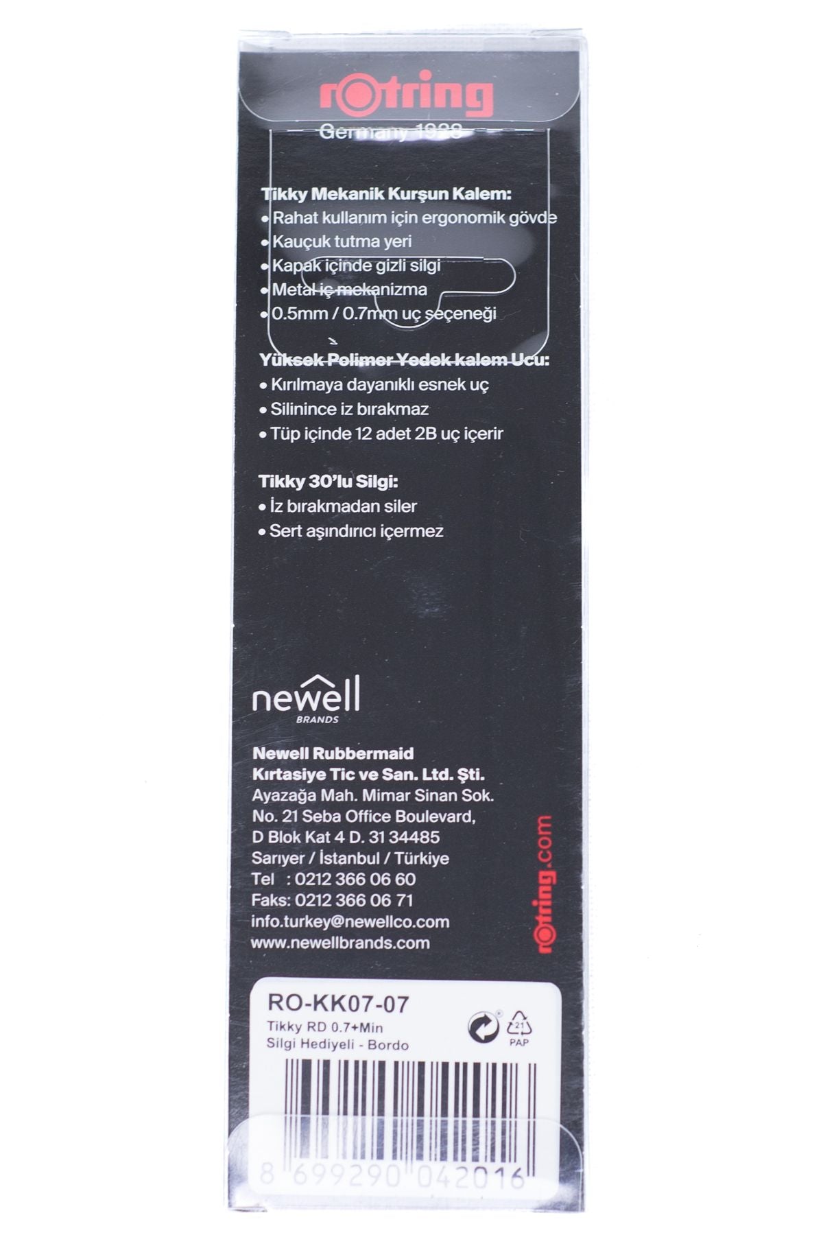 Oppland Kırtasiye Rotring Tikky 2B Uçlu Kalem Orijinal Silgi Hediyeli 0.7 mm Ergonomik Dayanıklı Set