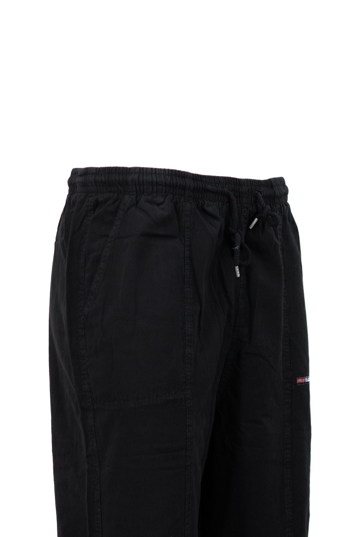 Erkek %100 Saf Pamuk Kumaş Pantolon Düz Paça Yanlardan Cepli Beli Bağcıklı Tam Kalıp