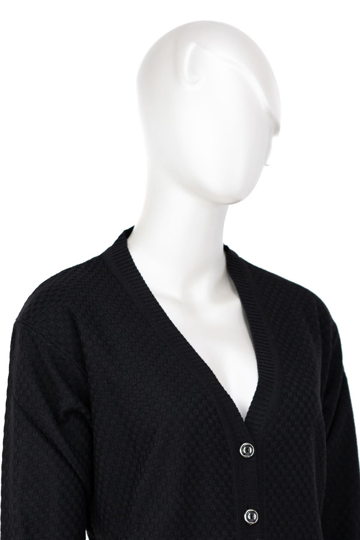 Kadın Mevsimlik Çelik Örme Anne Hırka Çift Cepli Düğmeli Klasik Rahat Kesim Tam Kalıp