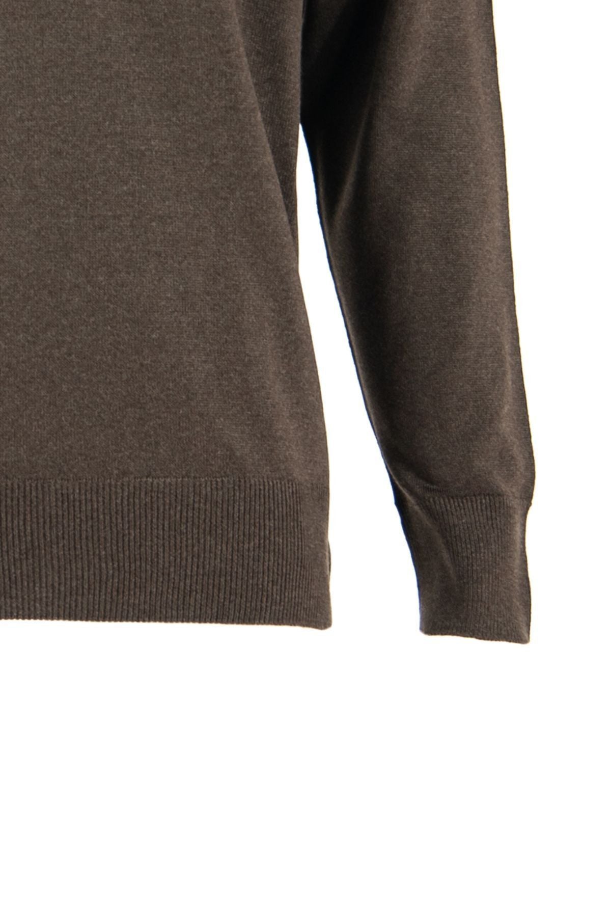 Erkek Mevsimlik Yünlü Örme Klasik Yarım Balıkçı Yaka Kazak Sık Örme Rahat Kesim Tam Kalıp