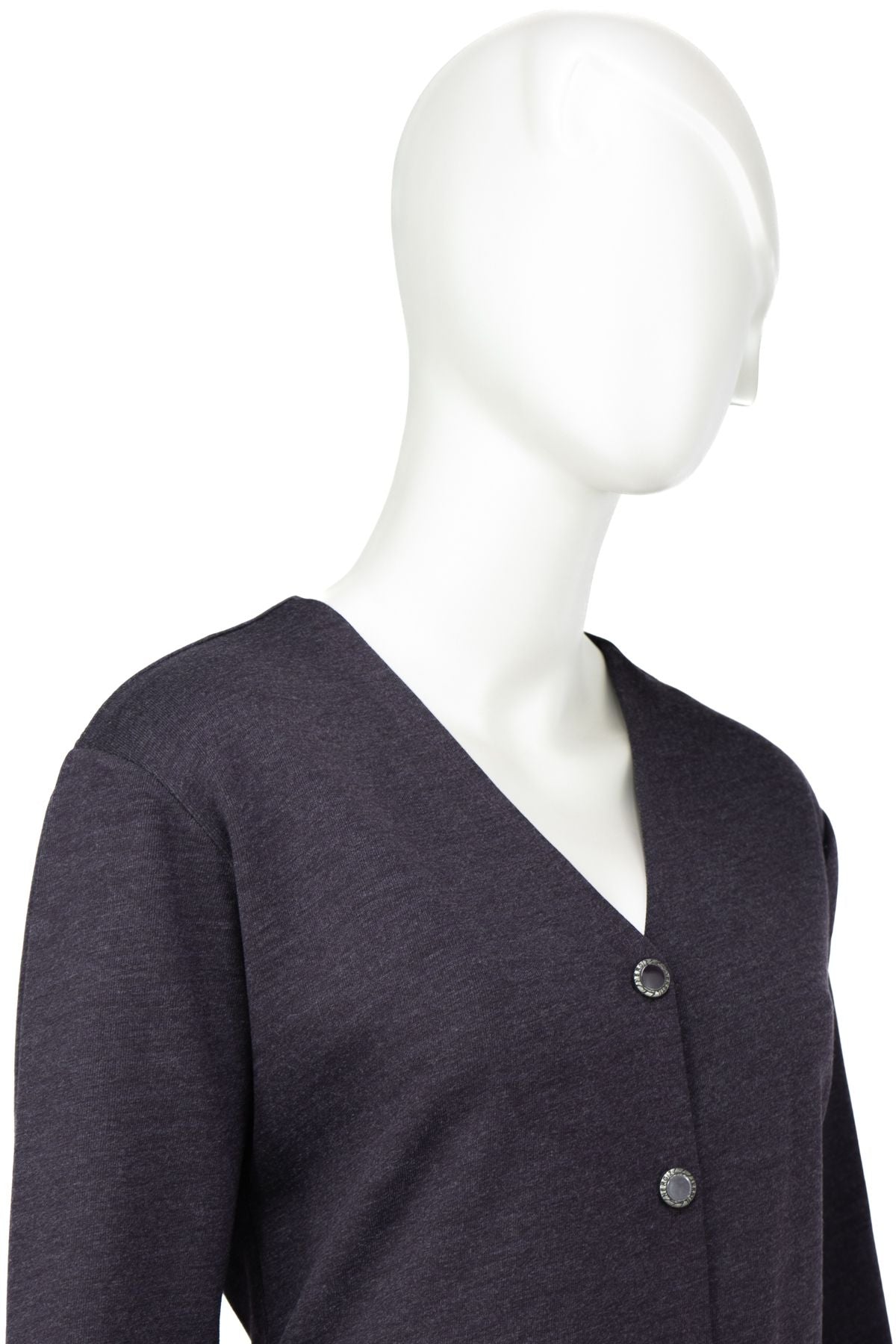 Kadın Kışlık Anne Hırka Ecrin Örme Önü Düğmeli Çift Cepli V Yaka Uzun Kol Klasik Model