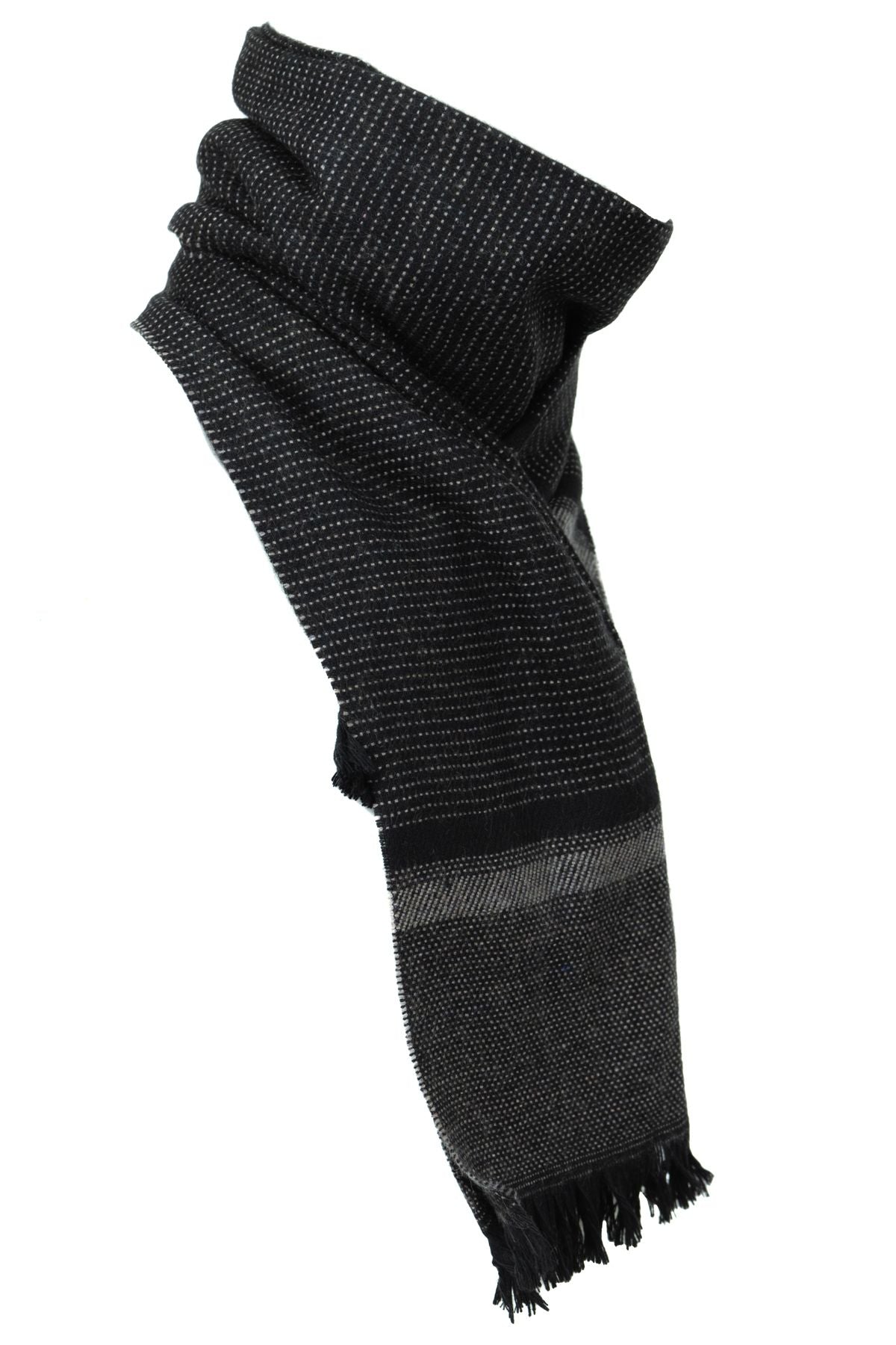 Erkek Kışlık Atkı Kalın Pamuklu Triko Örme Ekose Desenli Sıcak Tutar Rüzgar Geçirmez Rahat