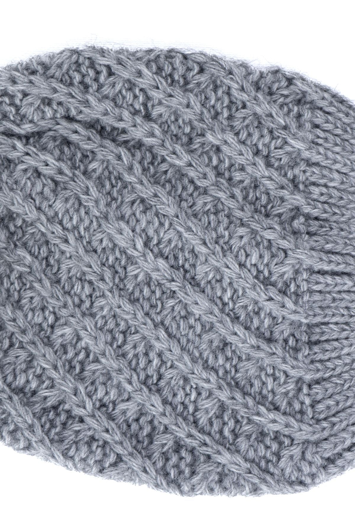 Kadın Kışlık Kalın Ponponlu Bere Pamuklu Örgü Modelli Sıcak Tutar Esnek Rüzgar Geçirmez