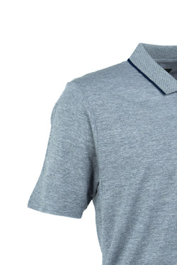 Erkek Polo Yaka Cepli Kısa Kol Puntolu Kırçıllı Desenli Tam Kalıp Pamuklu Kumaş T-shirt