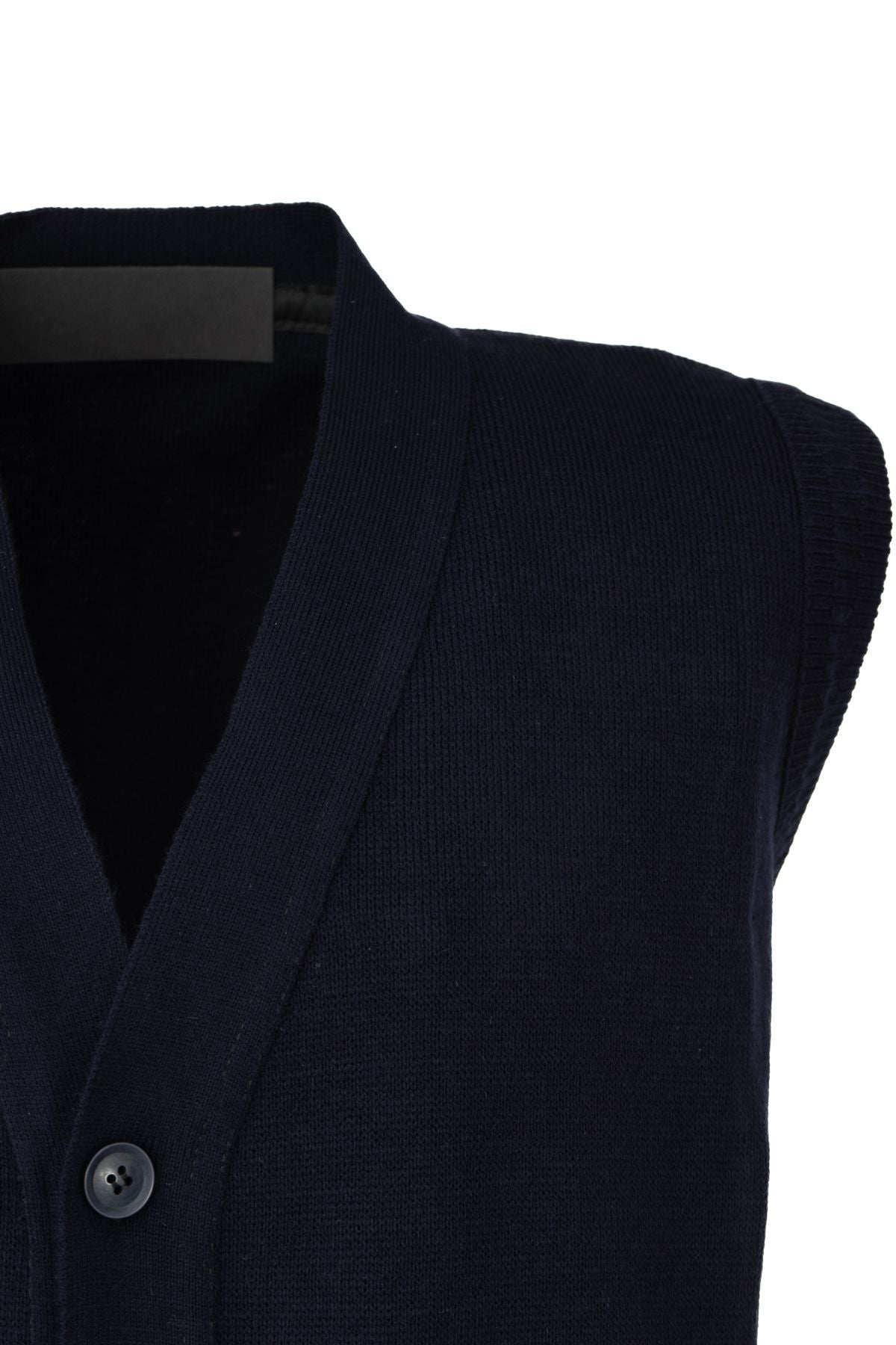 Erkek Kışlık Kalın Yünlü Örme Triko Yelek Düz Motifli Düğmeli Çift Cepli Tam Kalıp V Yaka