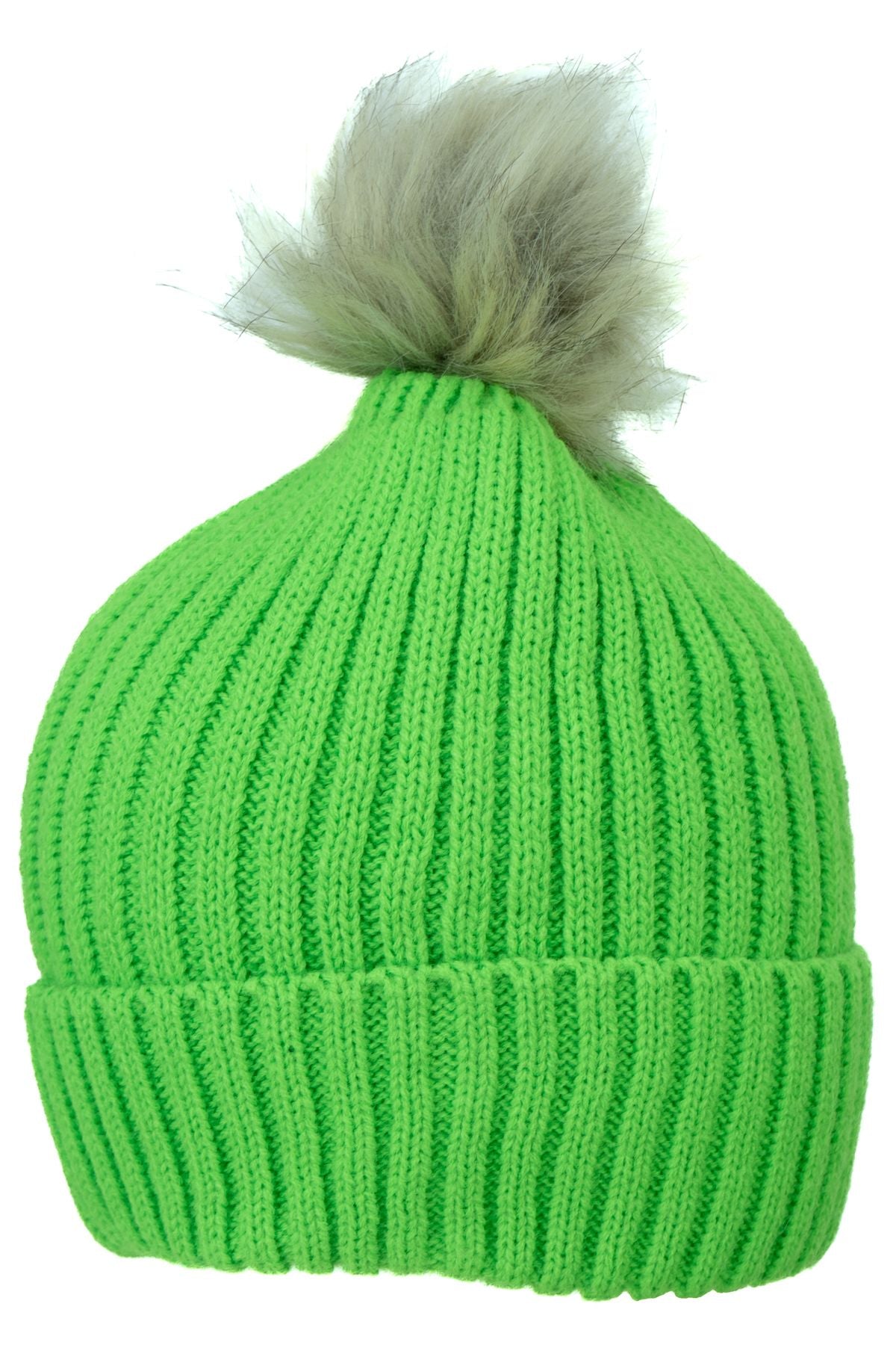 Kadın Kışlık Kalın Ponponlu Bere Pamuklu Katlamalı Sıcak Tutar Esnek Rüzgar Geçirmez Rahat