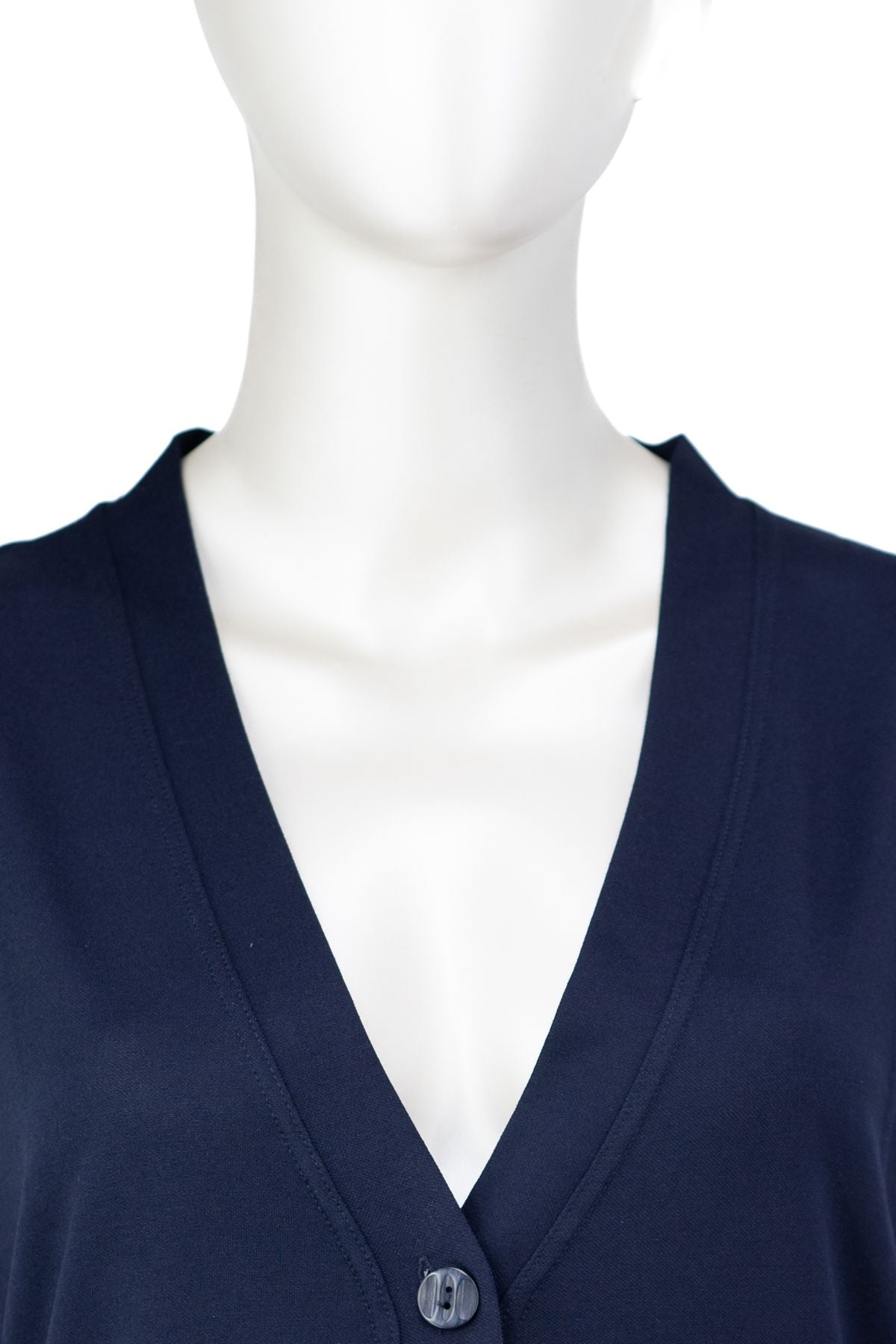 Kadın Glorya Penye Kumaş Anne Yelek Düz Renk Uzun Kollu Cepli Likrasız Rahat Kesim Tam Kalıp