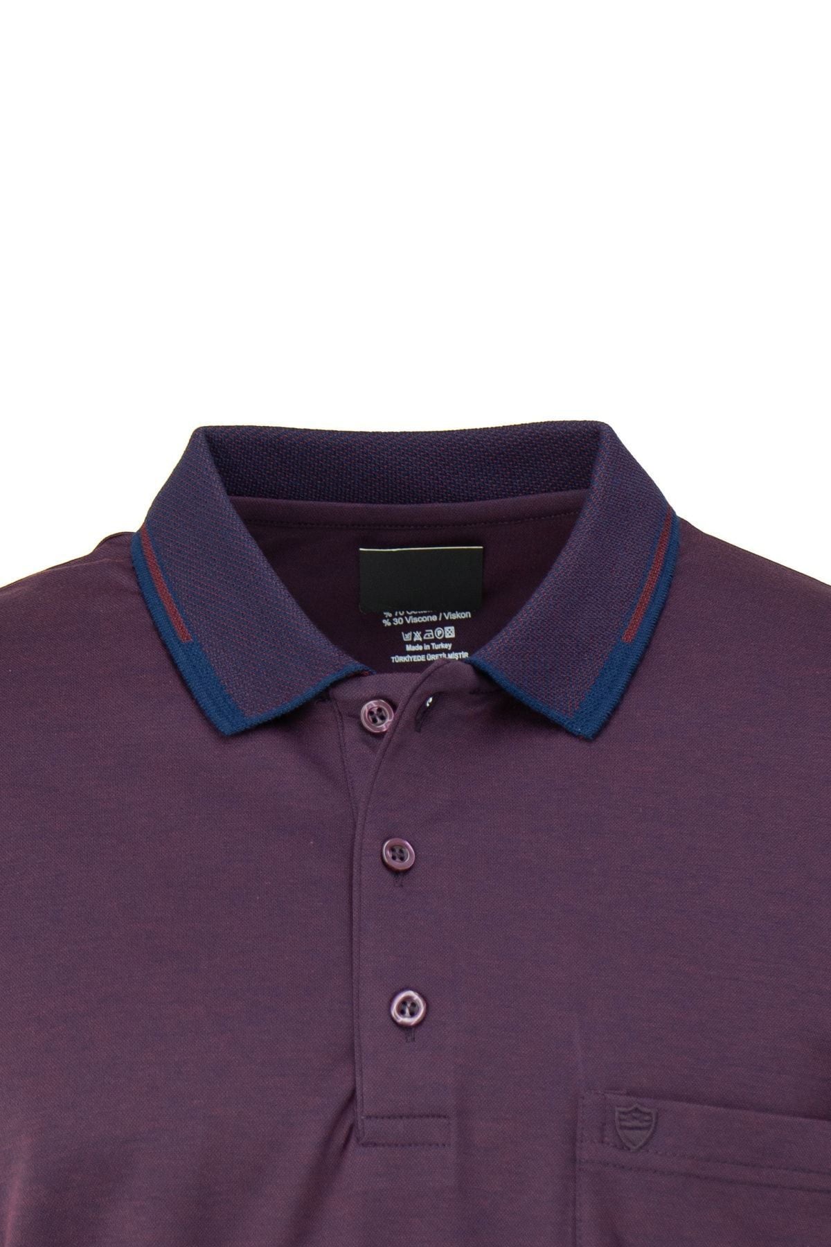 Erkek Polo Yaka Cepli Kısa Kollu Tam Kalıp Premium Pamuklu Merserize Interlok Kumaş T-shirt