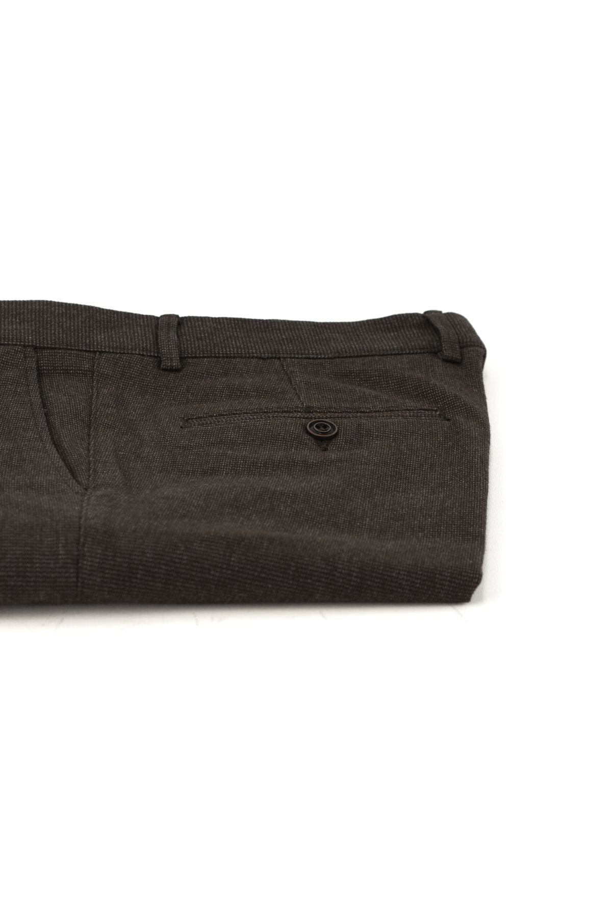 Erkek Mevsimlik Düz Paça Yandan Cepli Rahat Tam Kalıp Klasik Pamuklu Kanva Kumaş Pantolon