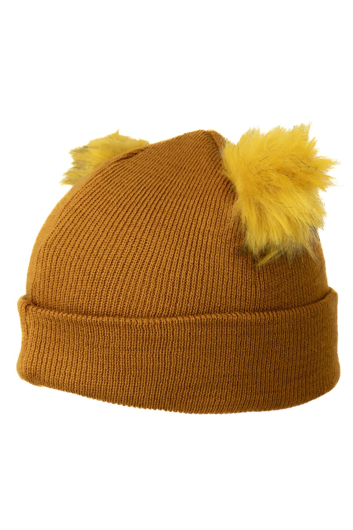 Kız Çocuk Kışlık Kalın Bere Çift Ponpon Model Pamuklu Katlamalı Sıcak Tutar Esnek Rahat