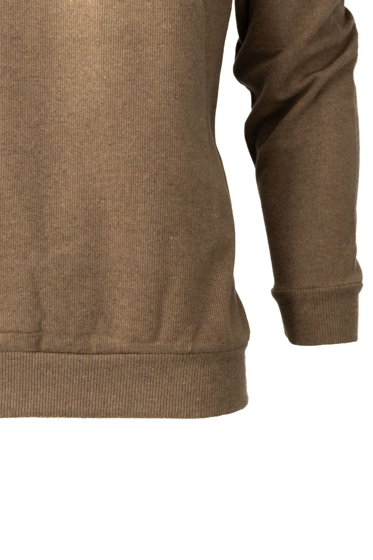 Erkek Kışlık Hakim Yaka Kazak Yarım Fermuarlı Pamuklu Örme Kaya Armalı Rahat Kesim Tam Kalıp