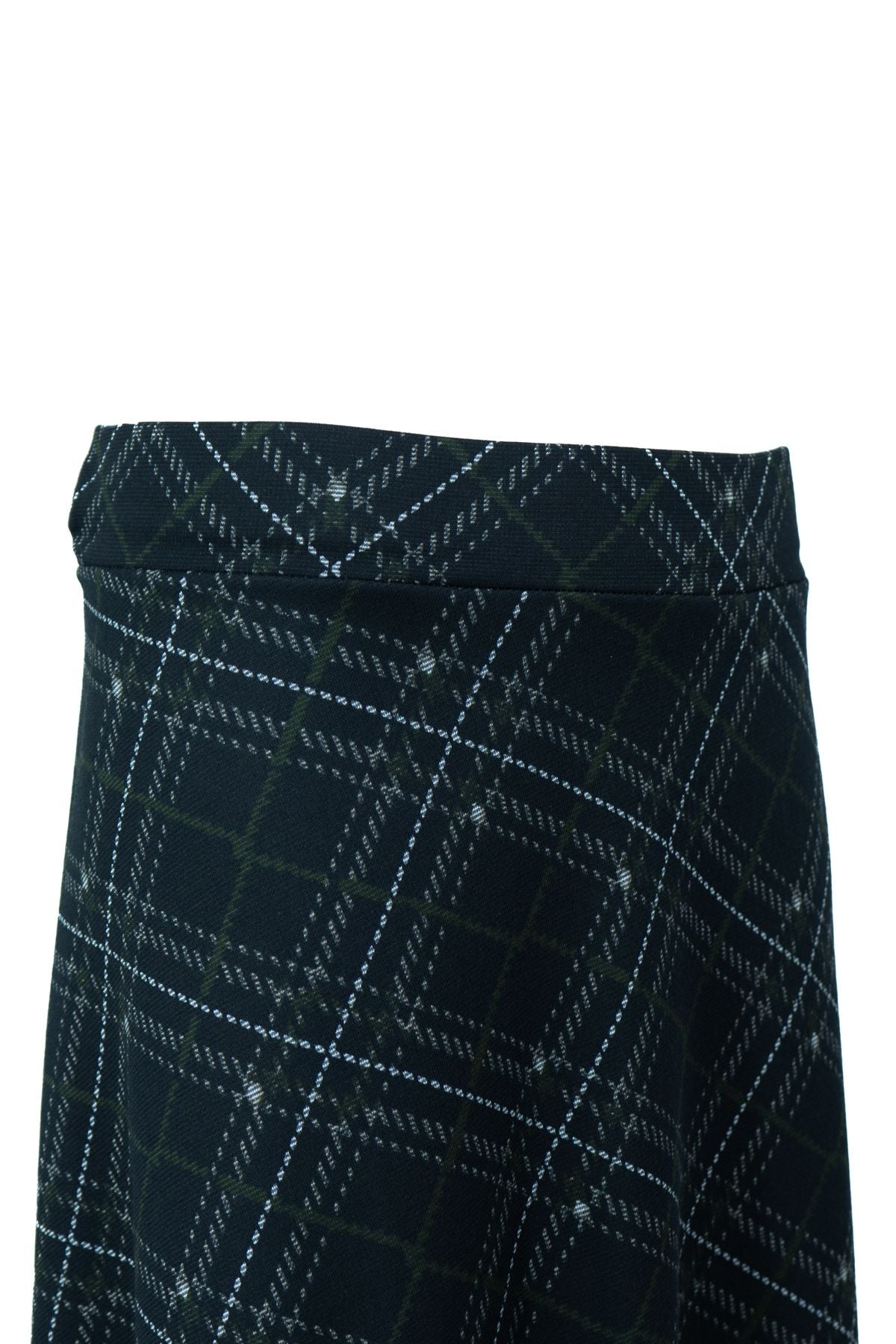 Kadın Kışlık Anne Çan Etek Ekose Kumaş Lecco Desenli Beli Lastikli Rahat Kesim Tam Kalıp