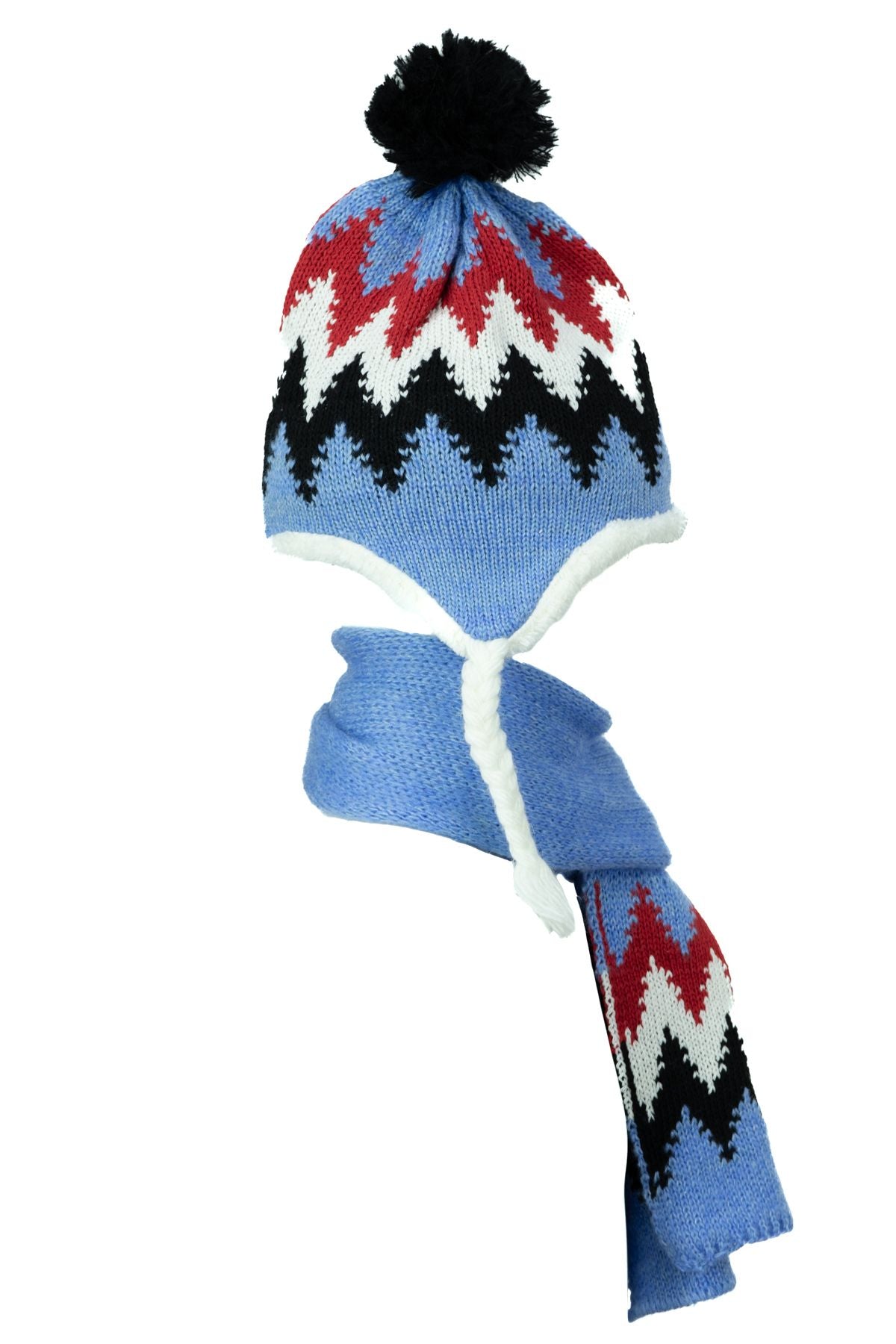 Çocuk Kışlık Kalın Ponponlu Bere Atkı Eldiven Tam Set