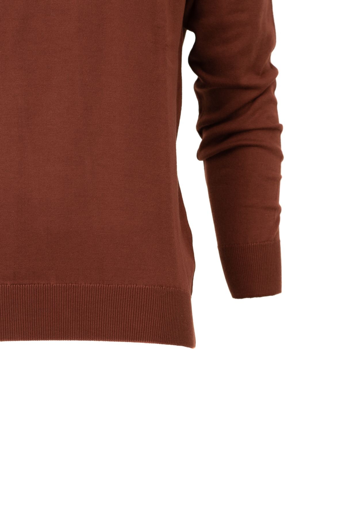 Erkek Kışlık Doğal Pamuklu Triko ince Örme Yarım Balıkçı Yaka Şık Kazak Rahat Klasik Model