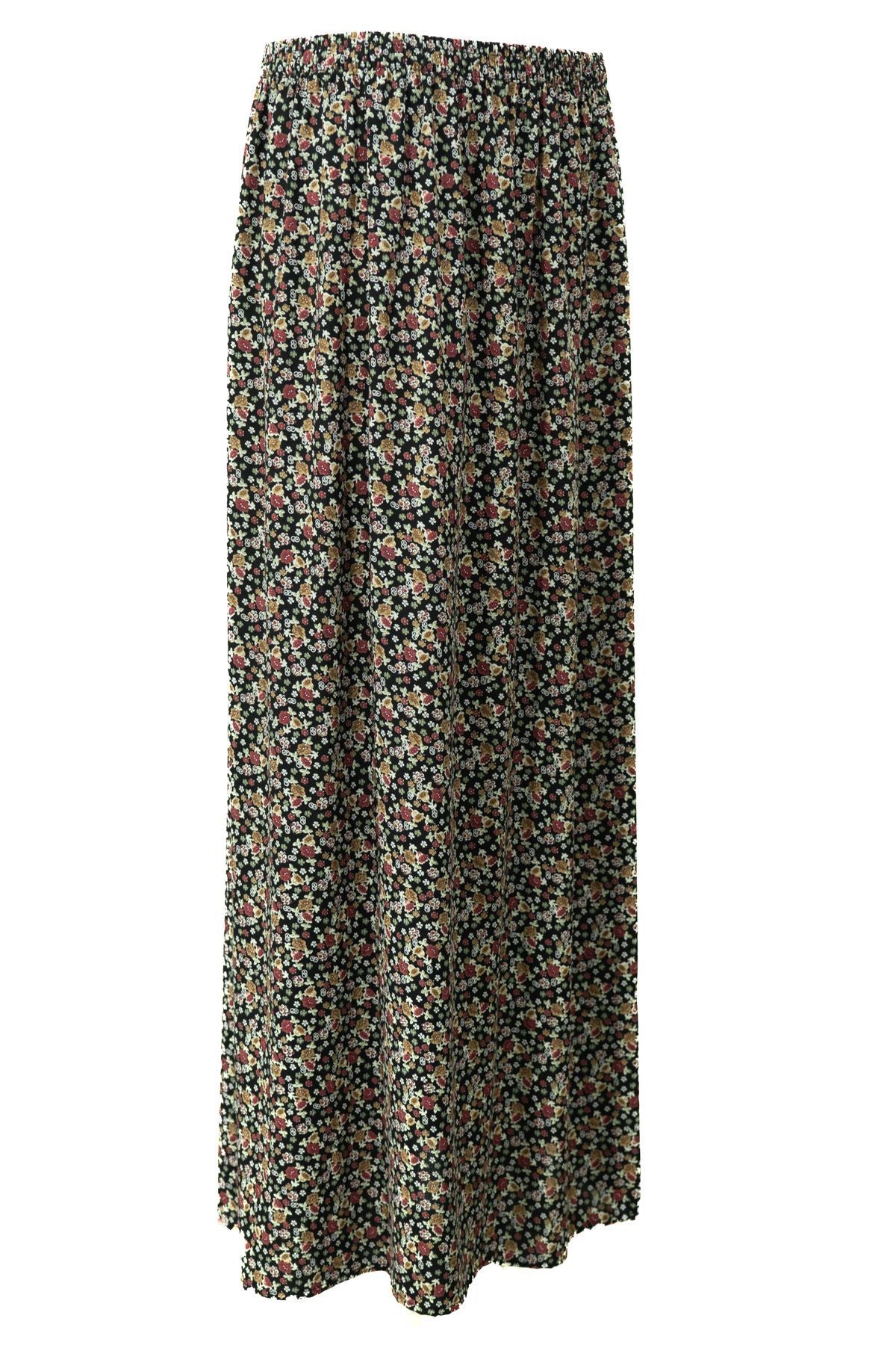 Kadın Anne Etek Dokuma Viskon Kumaş Minik Papatyam Çiçeği Desenli Rahat Kesim Tam Kalıp