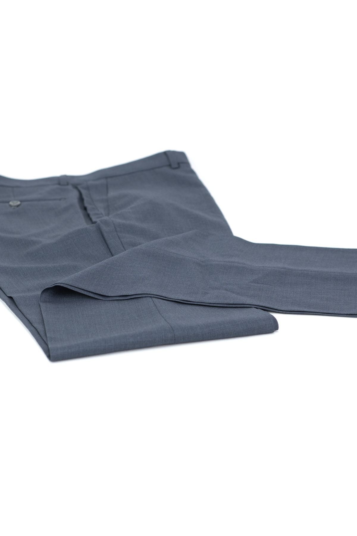 Erkek Klasik Kumaş Pantolon Düz Paça Yandan Cepli Rahat Kesim Tam Kalıp Astarlı