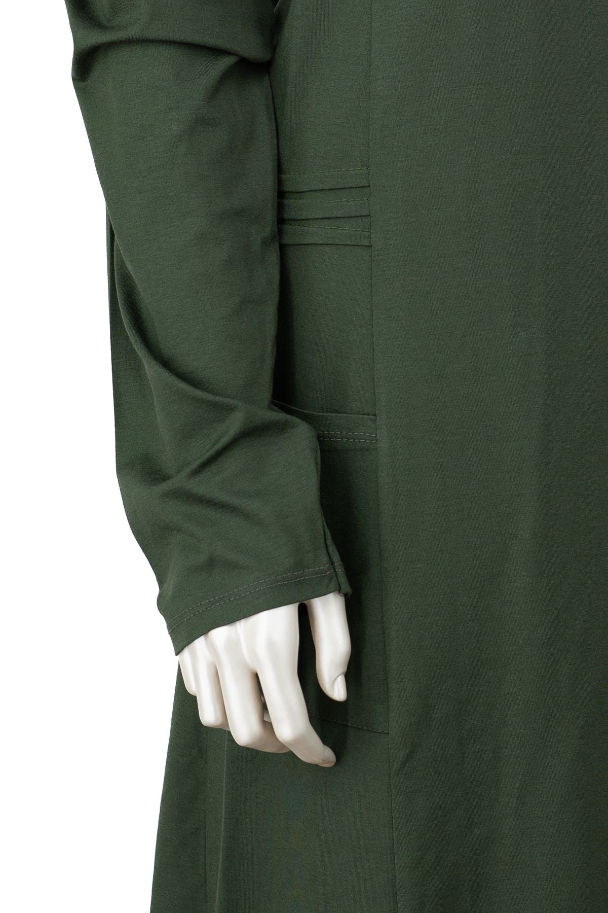 Kadın Uzun Anne Hırka Önü Düğmeli Cepli Rahat Kesim Likralı V Yaka Turlu Viskon Penye Kumaş