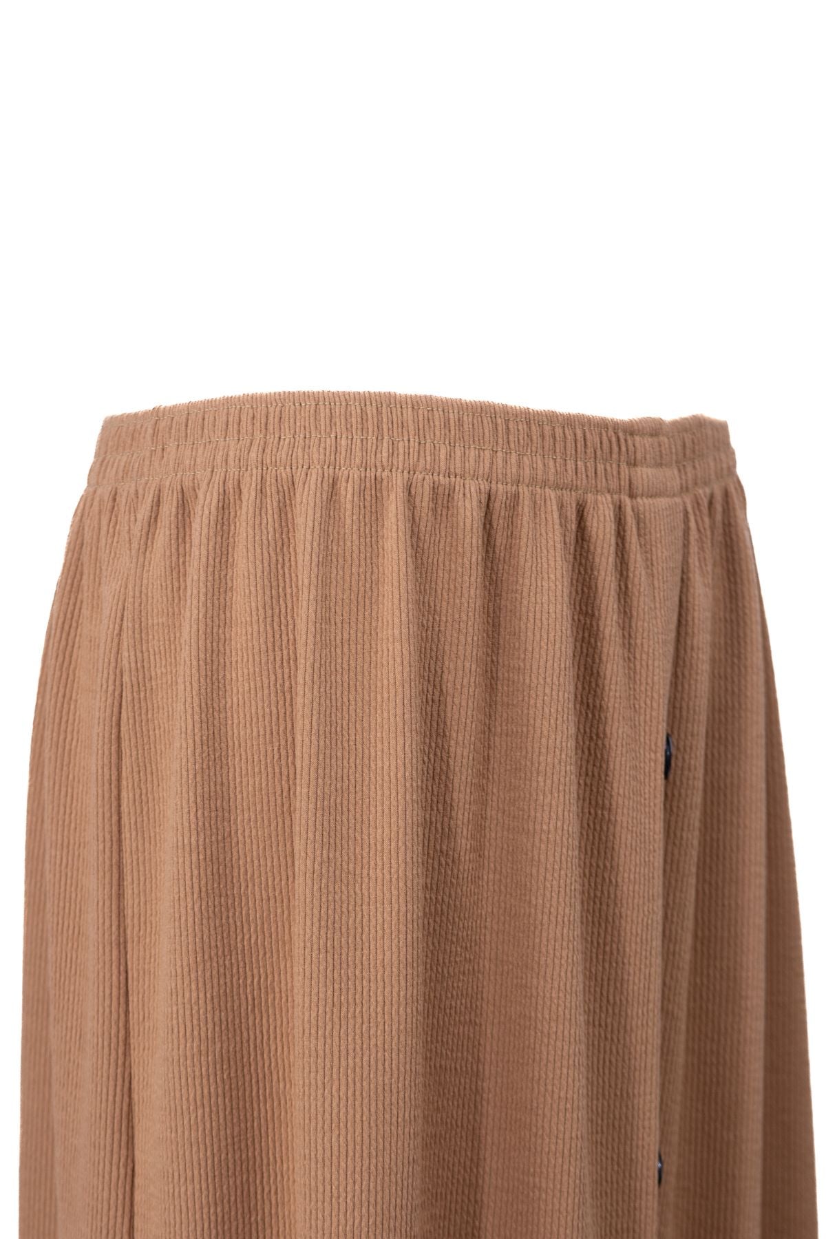 Kadın Kışlık Kalın Anne Etek Pamuklu Burgu Kumaş Düğme Modelli Lastikli Rahat Kesim