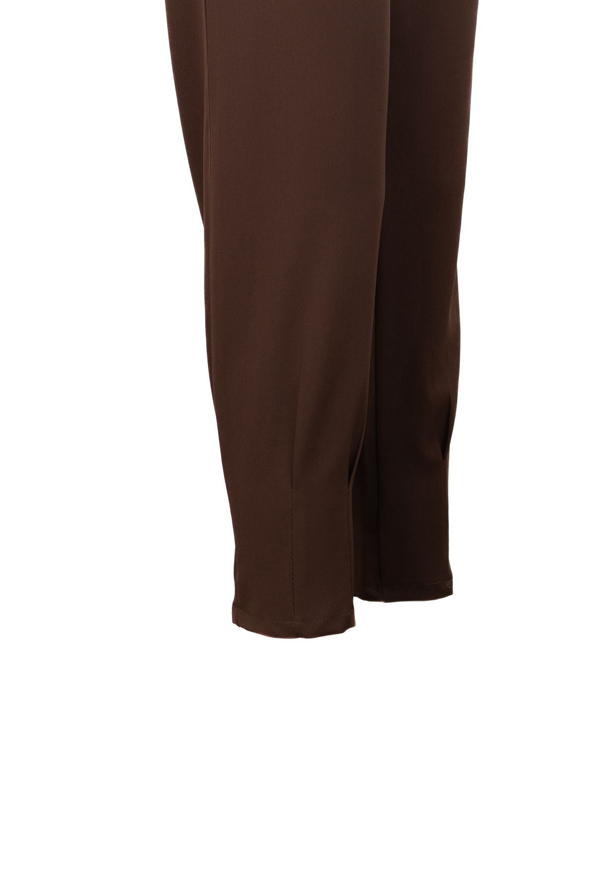 Kadın Beli Lastikli Pantolon Cepli Havuç Paça Krep Hürrem Kumaş Rahat Kesim Tam Kalıp