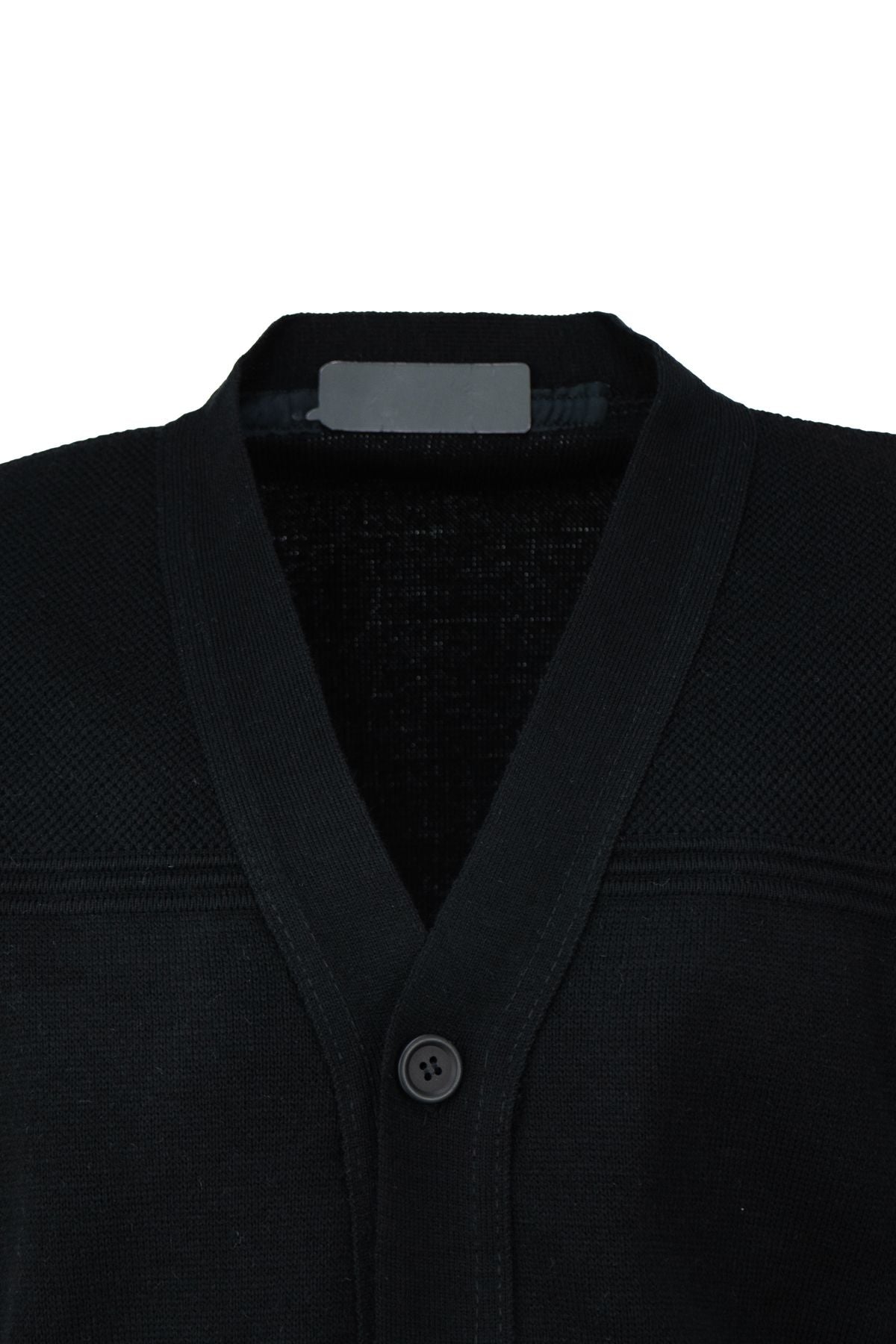 Erkek Kışlık Kalın Pamuklu Örme Triko Hırka Klasik Motifli Düğmeli Çift Cepli Rahat Kesim