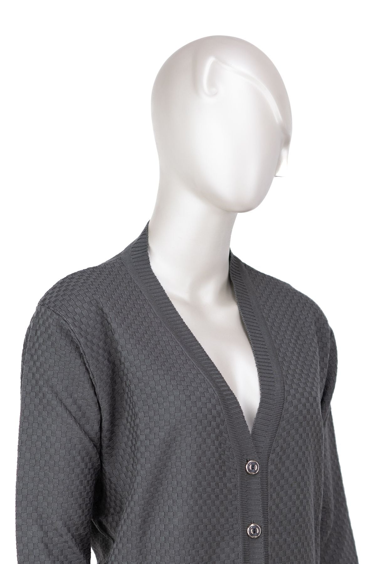 Kadın Mevsimlik Çelik Örme Anne Hırka Çift Cepli Düğmeli Klasik Rahat Kesim Tam Kalıp