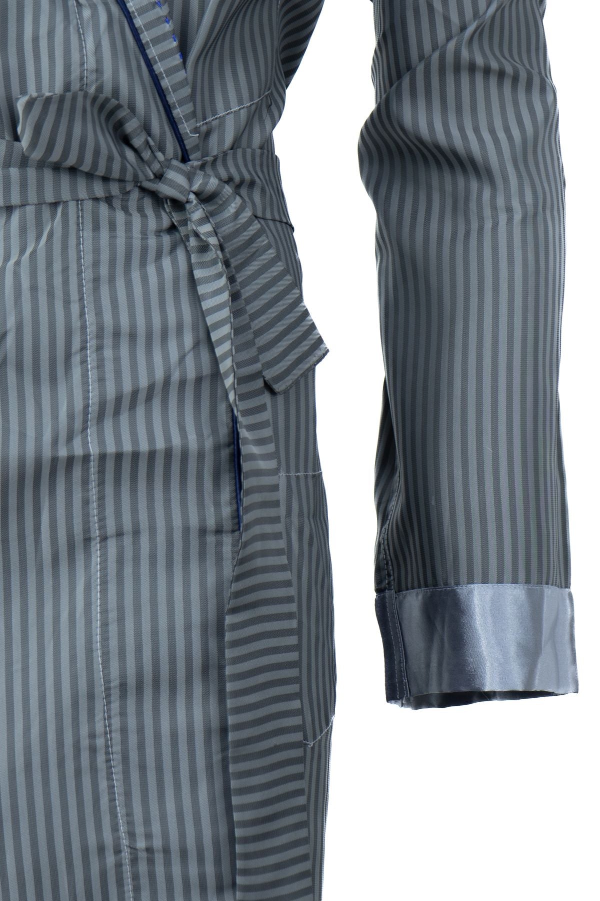 Erkek Klasik Model Röpteşambır Premium %100 Pamuk Cepli Rob Beli Kuşaklı Cepli Tam Kalıp