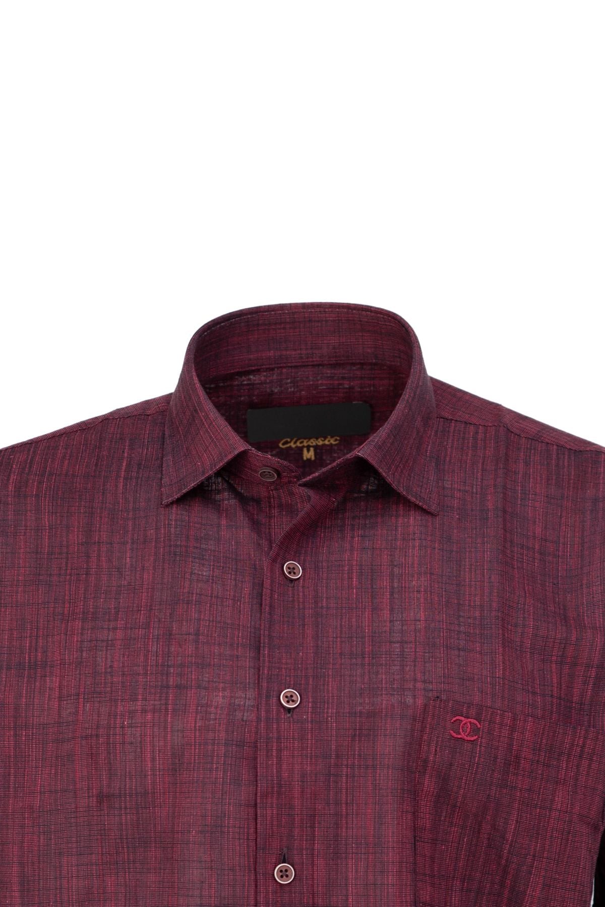 Erkek Kısa Kollu Gömlek %100 Premium Pamuk Kumaş Kısa Kol Cepli Rahat Yakası içten Düğmeli