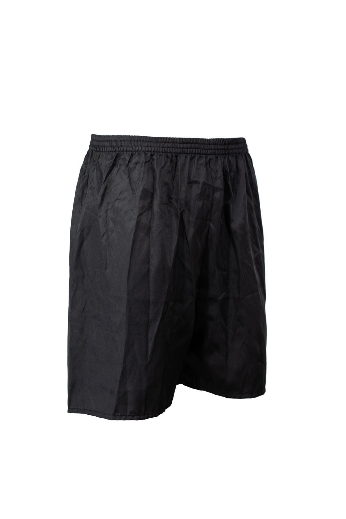 Erkek Saten Kumaş Şort Düz Renk Beli Lastikli Cepsiz Hafif Kumaş