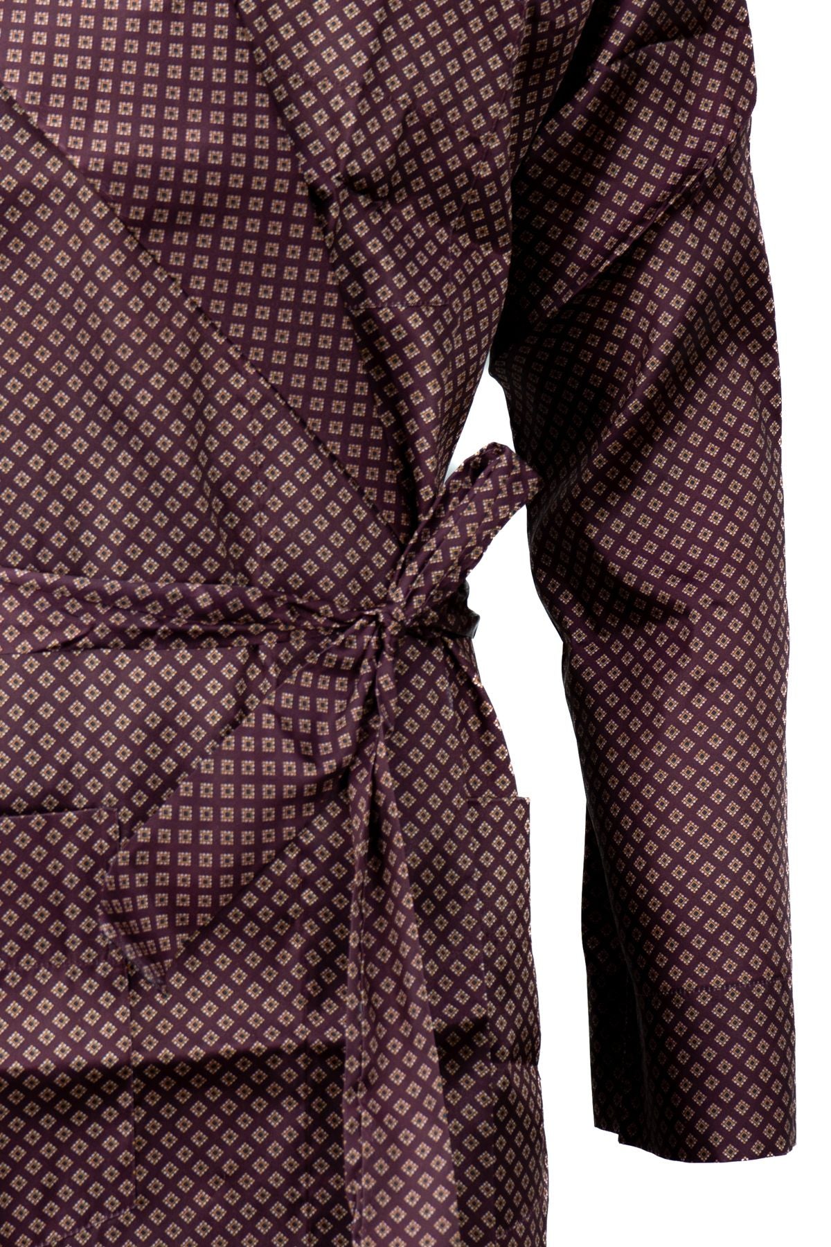 Erkek Şık Klasik Model Röpteşambır Premium Saten Kumaş Soft Ekose Model Cepli Rob