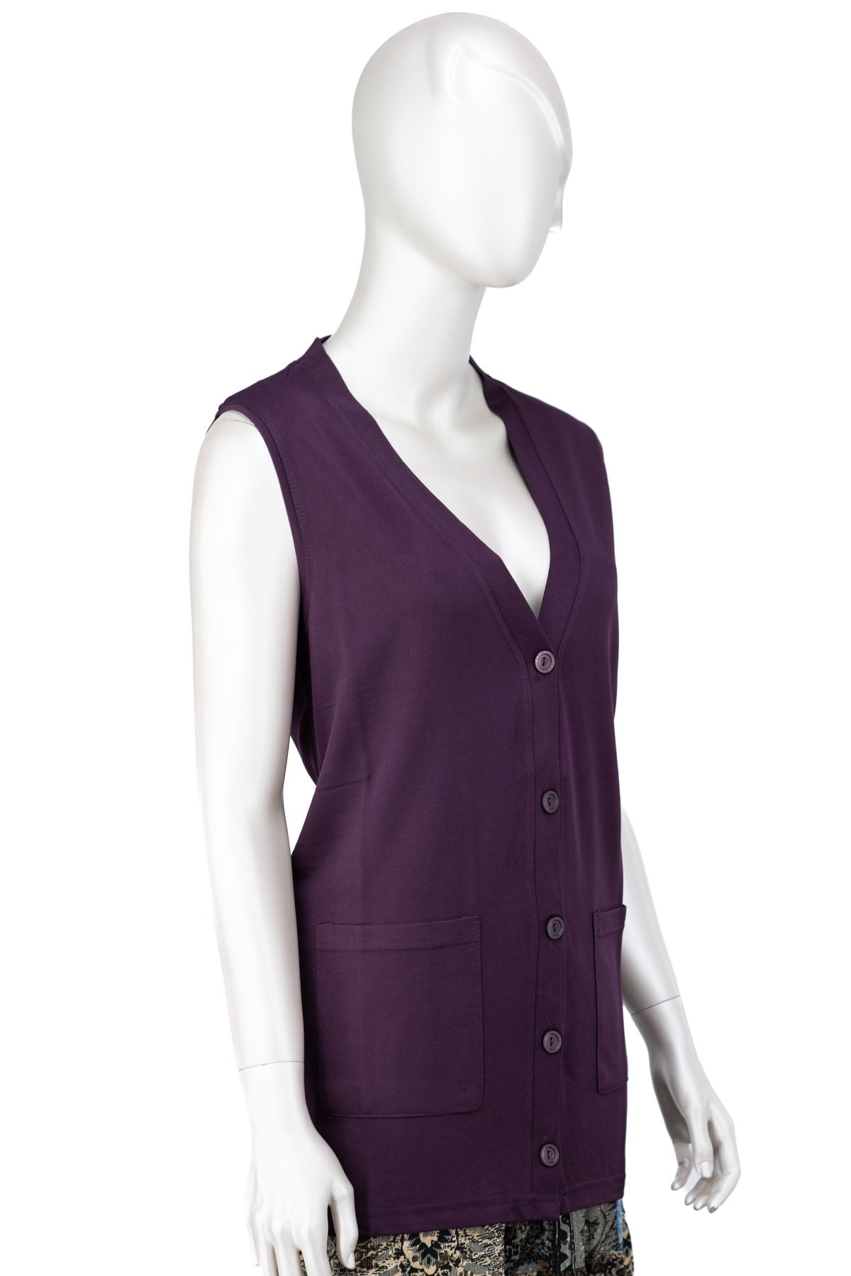 Kadın Glorya Penye Kumaş Anne Yelek Düz Renk Uzun Kollu Cepli Likrasız Rahat Kesim Tam Kalıp