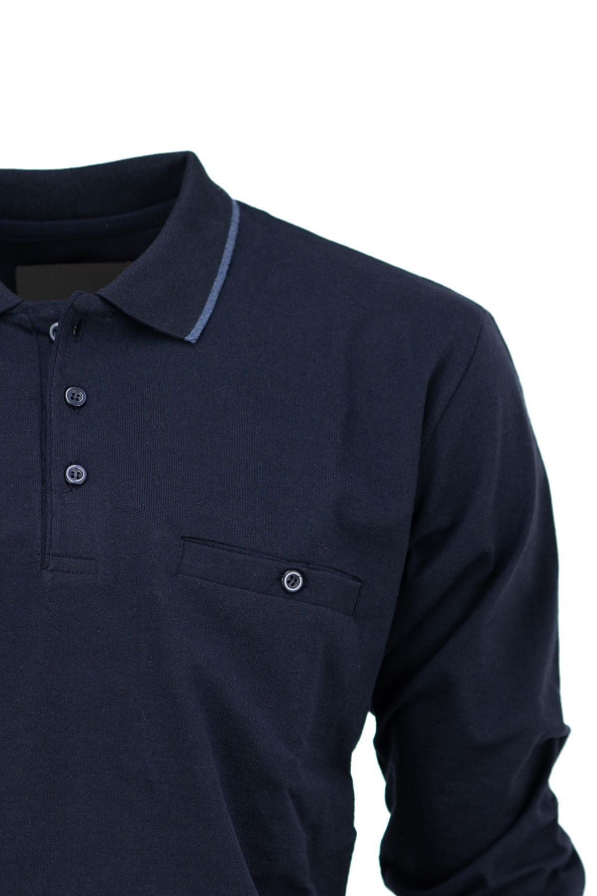 Erkek Mevsimlik Doğal Pamuklu Örme Süprem Polo Yaka Sweatshirt Fileto Cepli Klasik Model