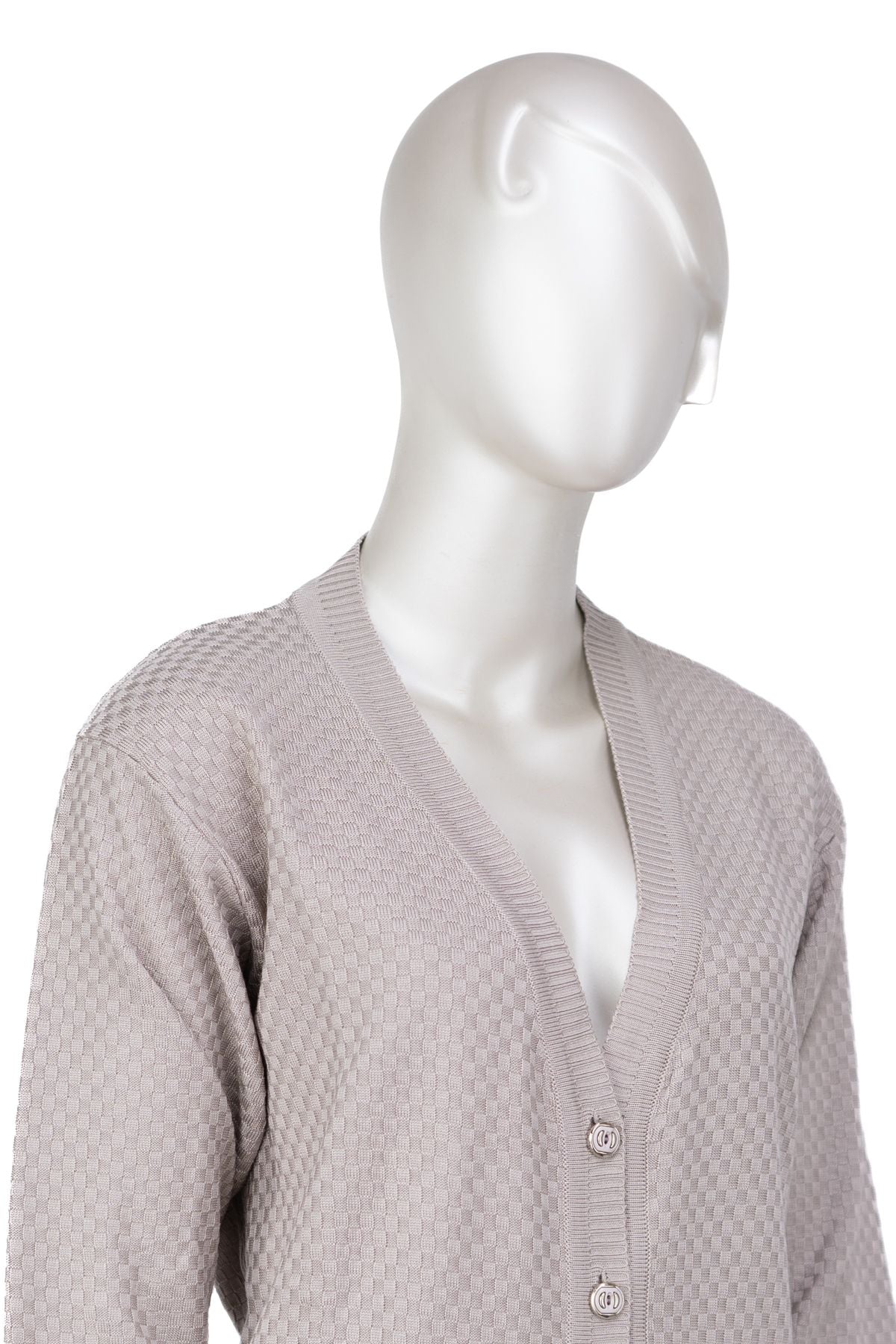 Kadın Mevsimlik Çelik Örme Anne Hırka Çift Cepli Düğmeli Klasik Rahat Kesim Tam Kalıp