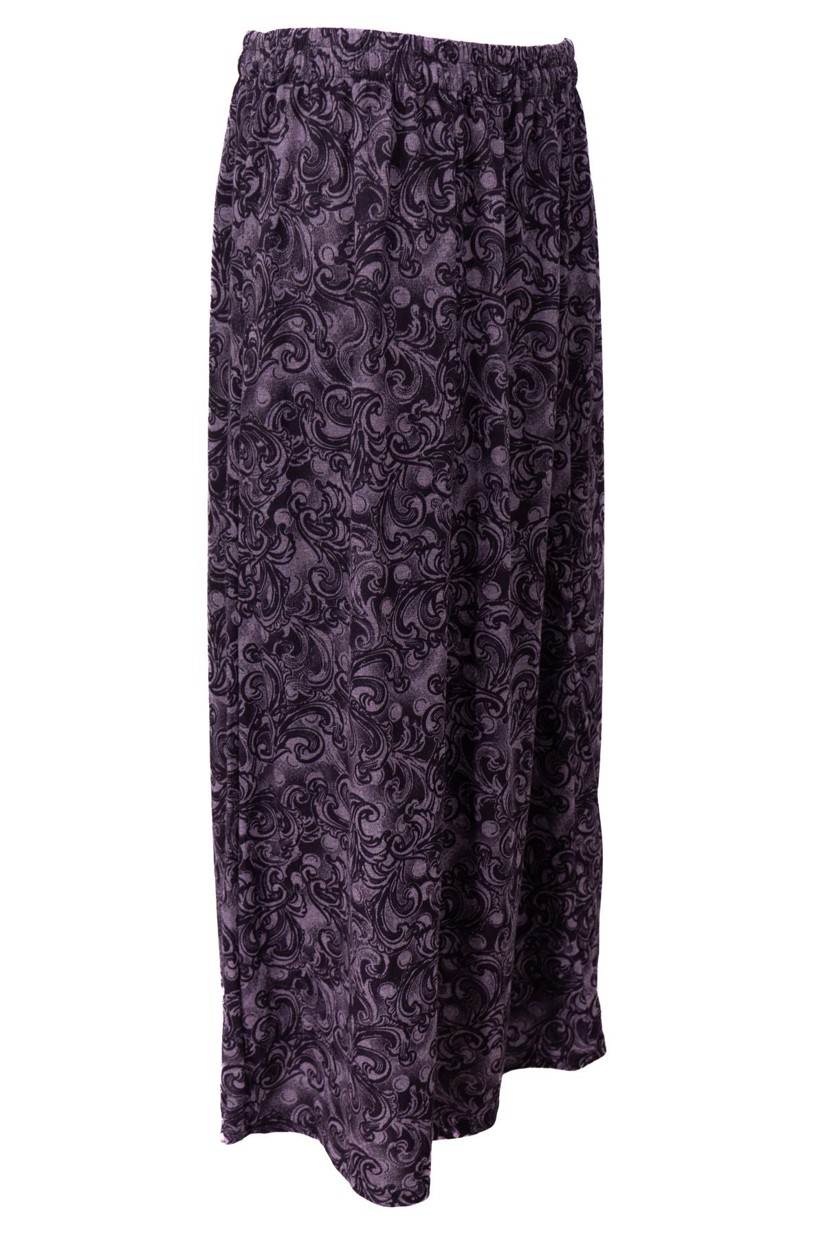 Kadın Kışlık Anne Etek Lizi Kumaş Parçalı Şık Sanat Desenli Beli Lastikli Rahat Kesim