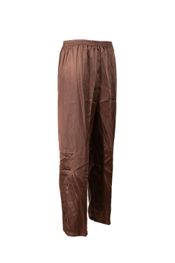 Erkek Saten Kumaş Pijama Pantolon Düz Renk Beli Lastikli