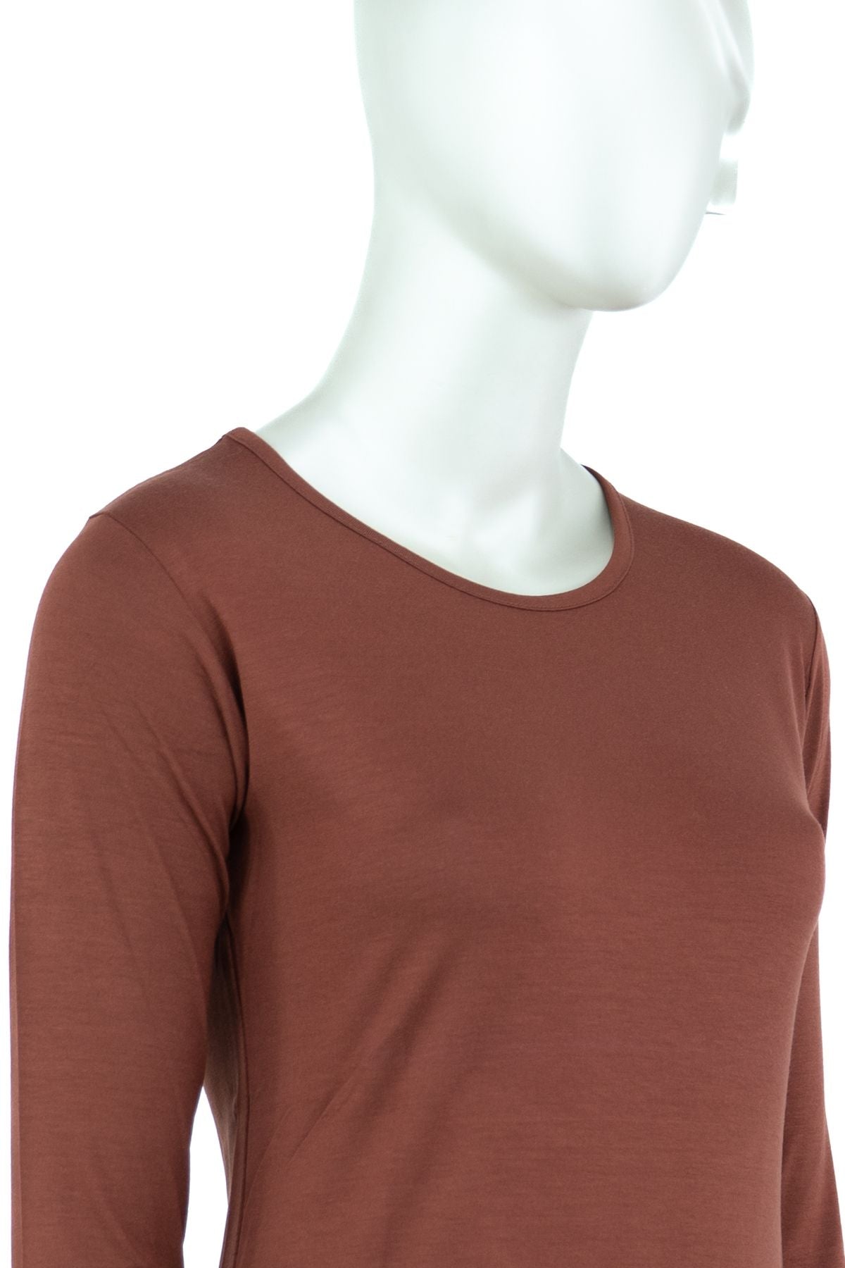 Kadın Butik Badi Yuvarlak Yaka Düz Renk Bedene Oturan Likralı Penye Kumaş