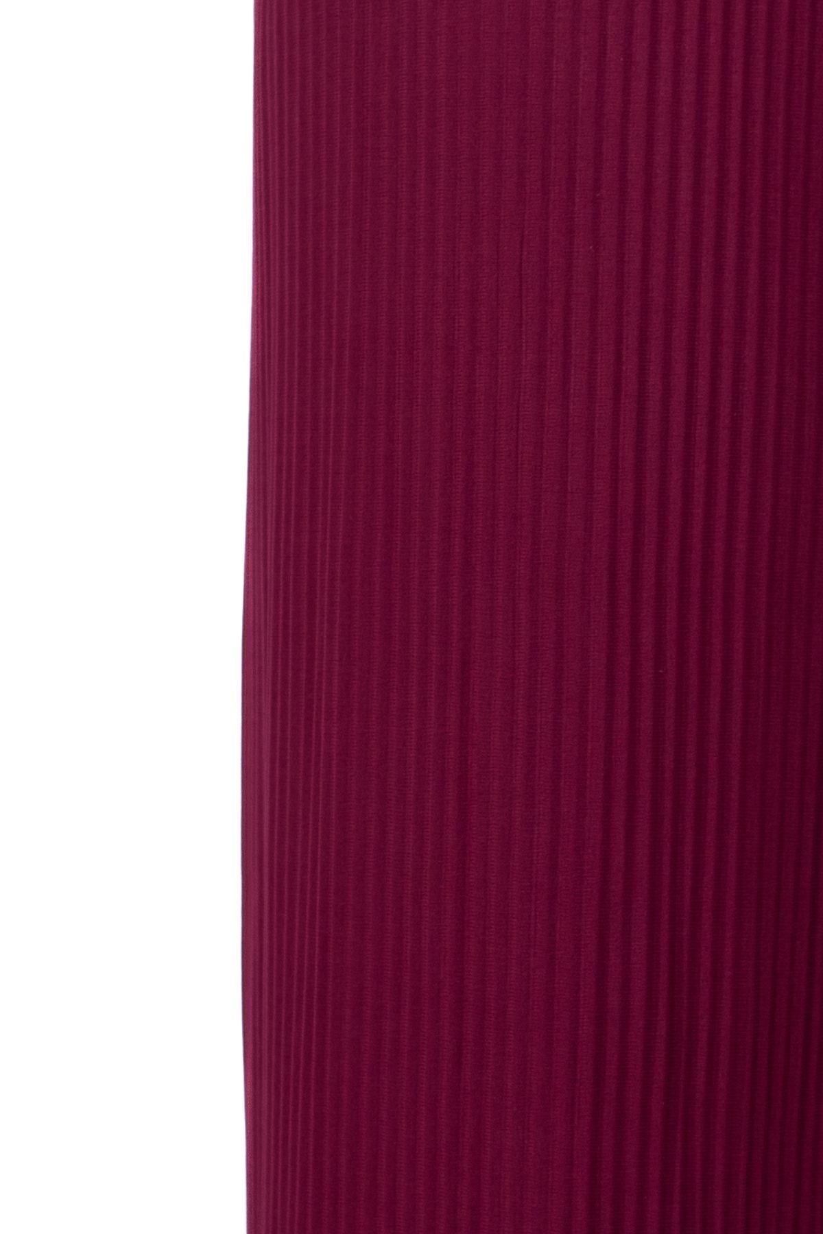 Kadın Likralı Viskon Sandy Kumaş Pantolon Magnolya Beli Lastikli Piliseli Kumaş Detaylı