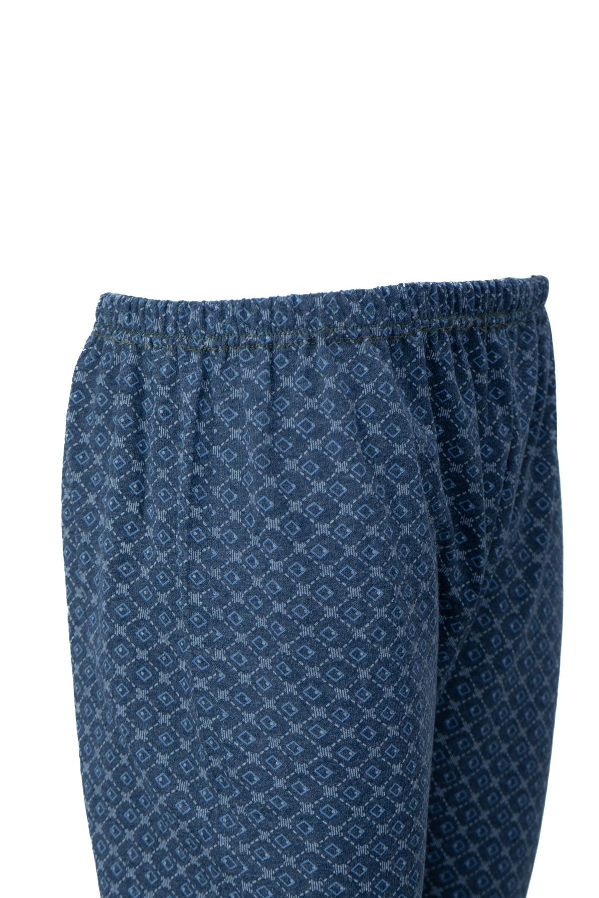 Erkek Kışlık içik Pijama Pamuklu Kalın içi Miflonlu Desenli PaçasıLastikli Sıcak Tutar Rahat