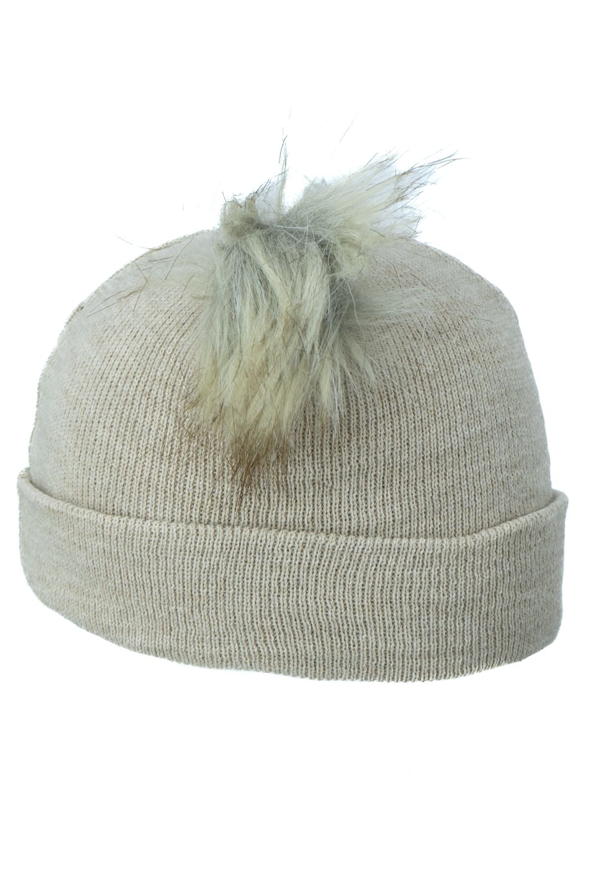 Kız Çocuk Kışlık Kalın Bere Çift Ponpon Model Pamuklu Katlamalı Sıcak Tutar Esnek Rahat